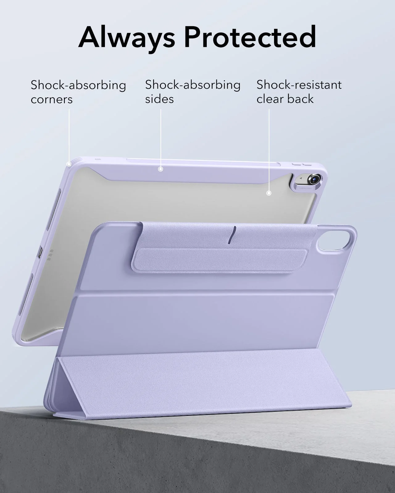iPad Air 13" (M4) 2026 Rebound Hybrid Case 360 - Light Purple - Image 7
