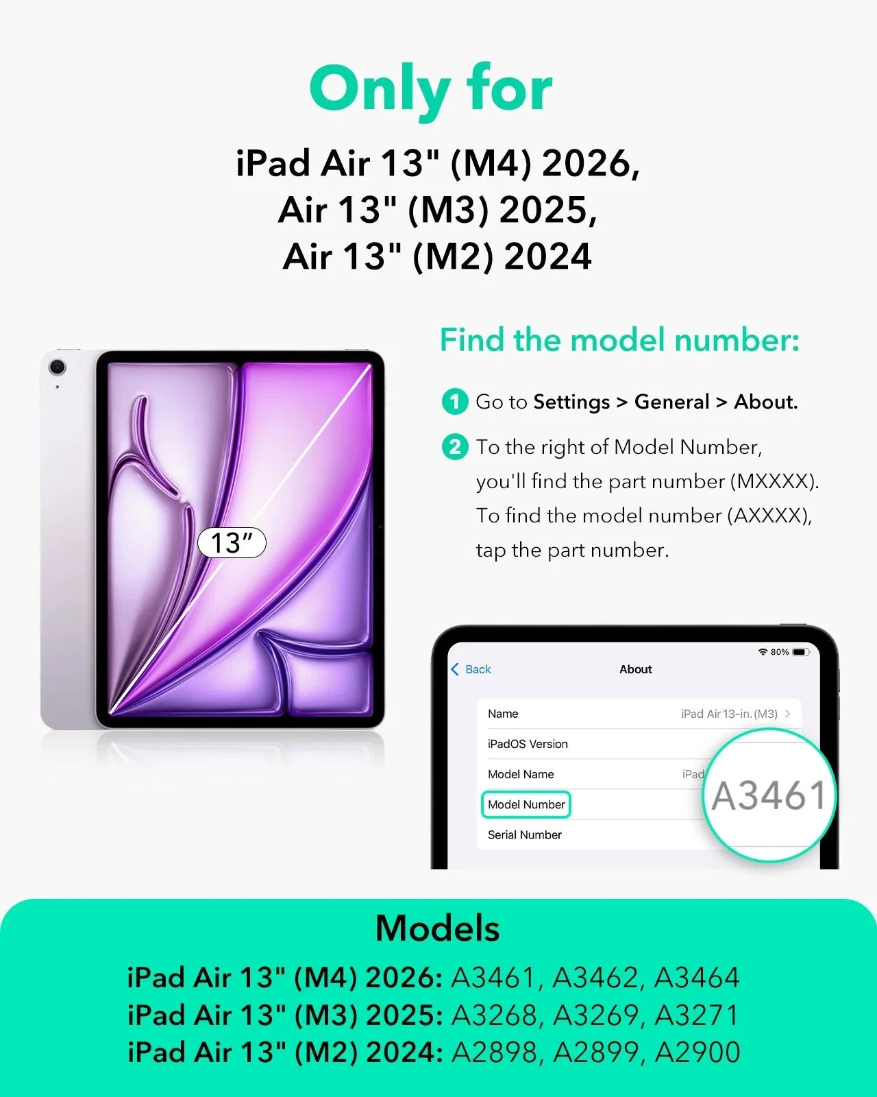 iPad Air 13" (M4) 2026 Shift Magnetic Case - Light Purple - Image 2
