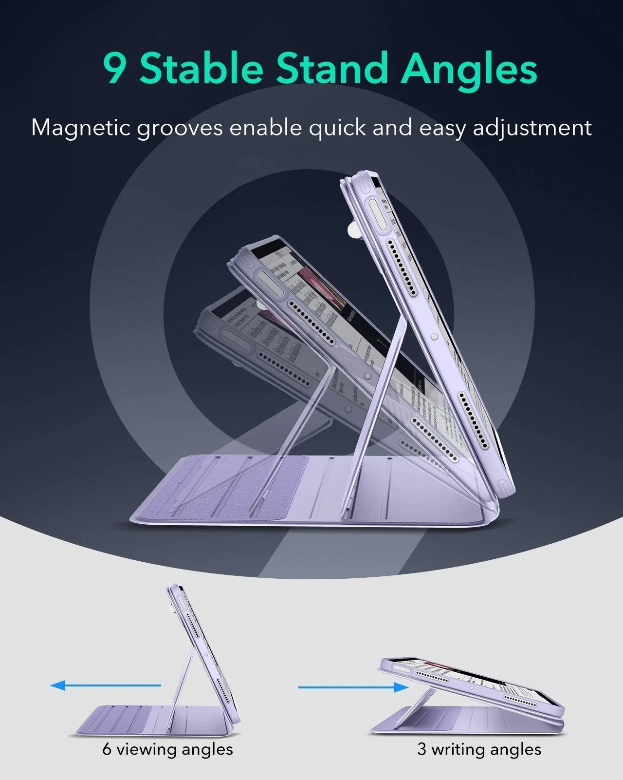iPad Air 11" (M4) 2026 Bundle Shift Magnetic Case & Armorite® Protection - Light Purple - Image 7