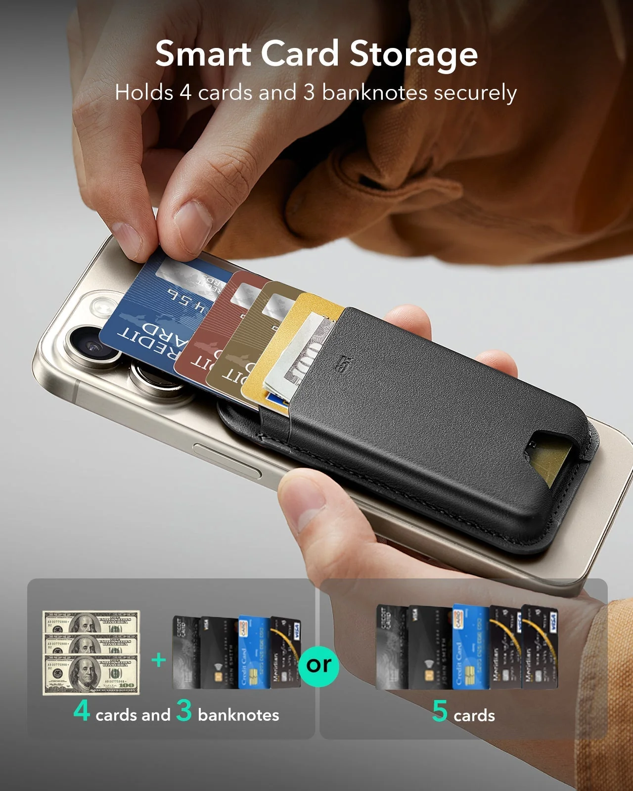 Magnetic Wallet Boost (HaloLock) - Dark Blue - Image 3