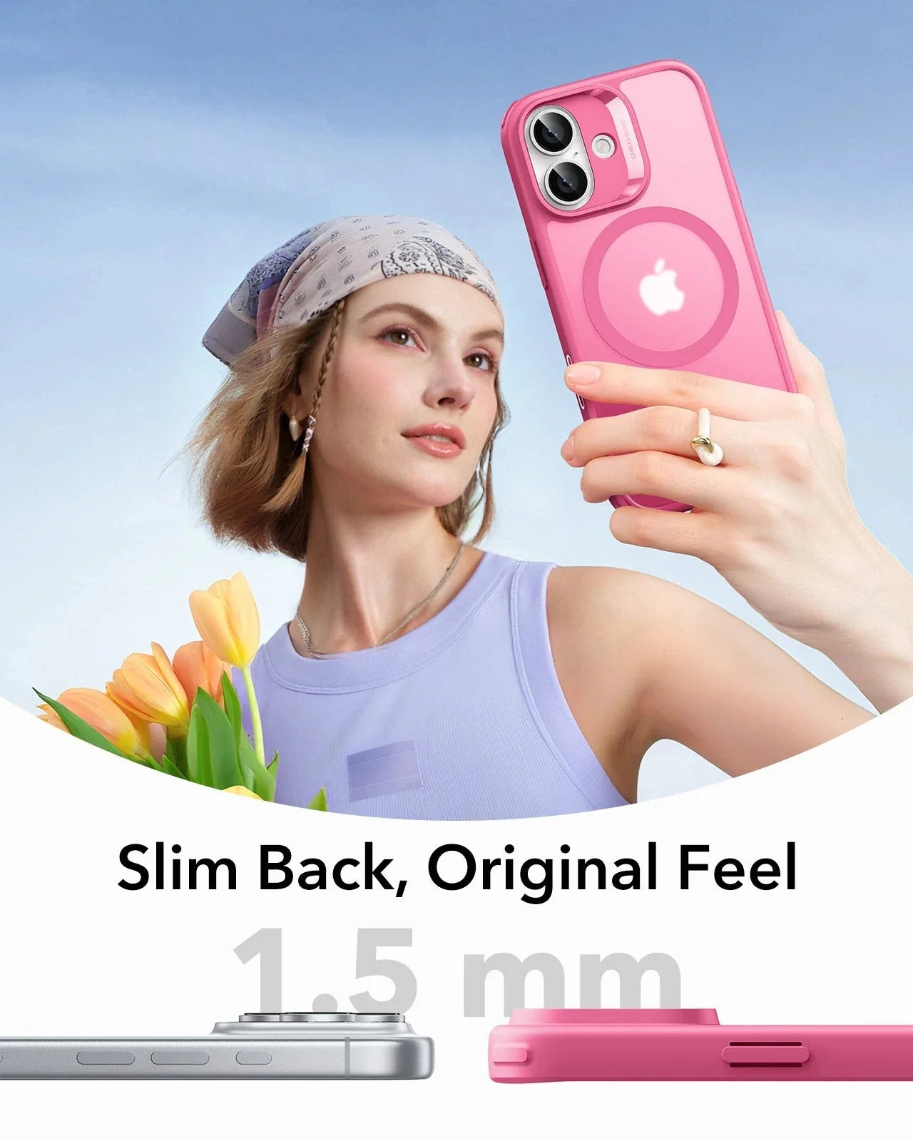 iPhone 17 Classic Hybrid Magnetic Case (Camera Control) - Frosted Pink - Image 6