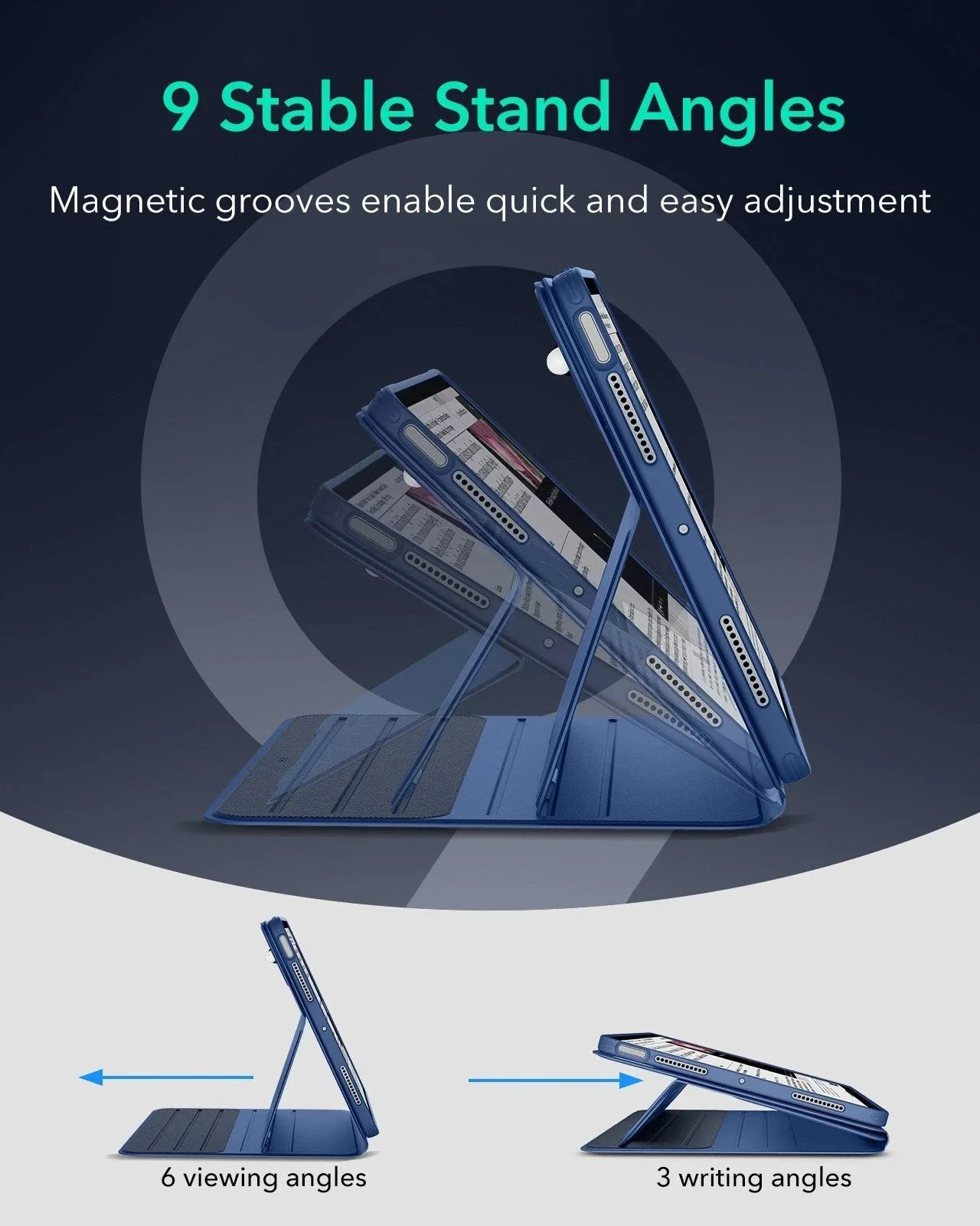 iPad Air 11" (M4) 2026 Shift Magnetic Case - Navy Blue - Image 7