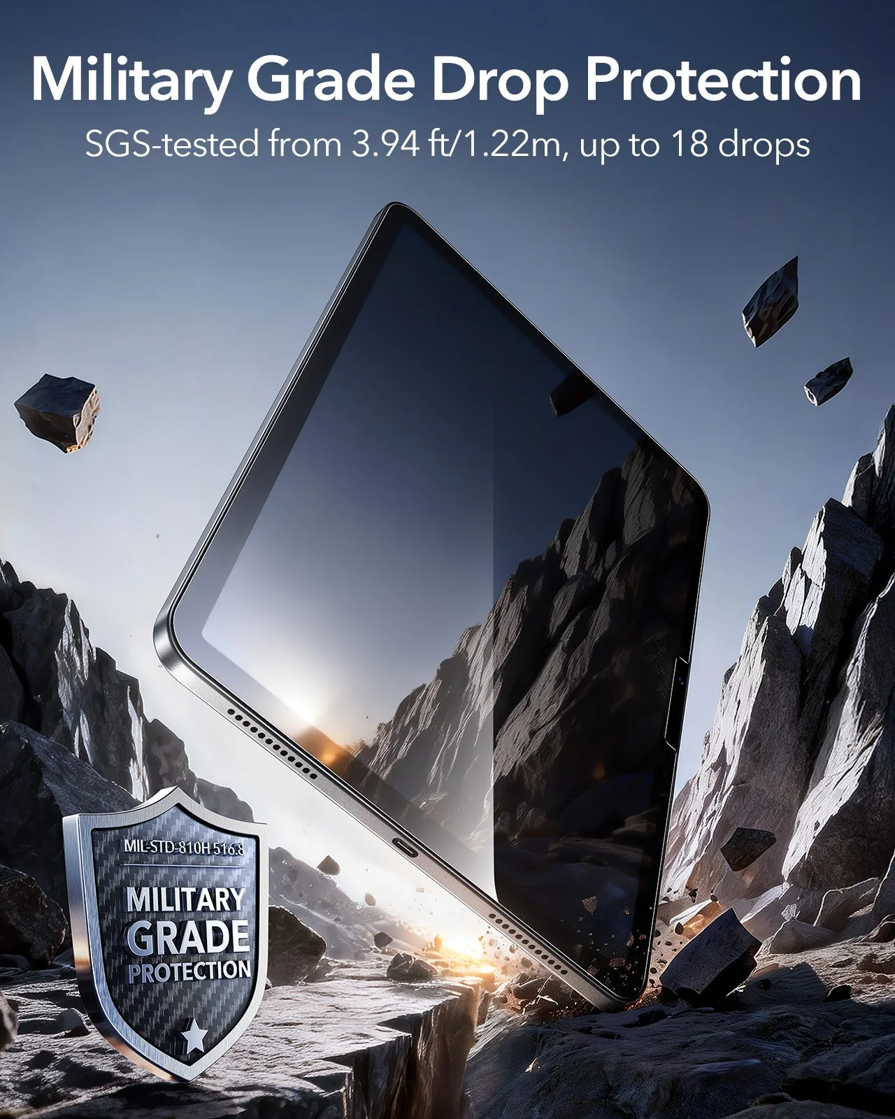 iPad Air 13" (M3) 2025 Bundle Flip Magnetic Case with Pencil Holder, Paper-Feel Magnetic & Armorite® Protection - Navy Blue - Image 13