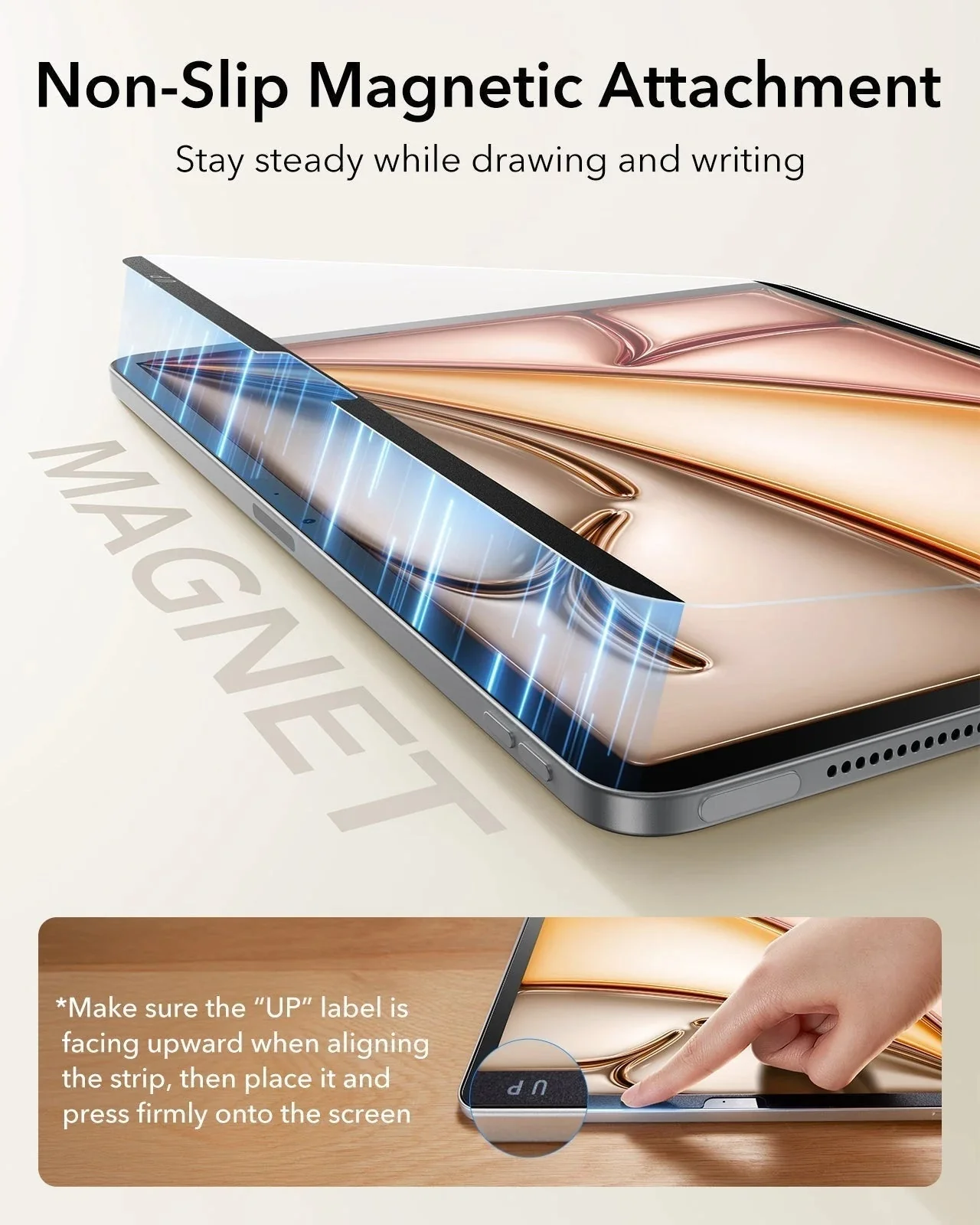 iPad Air 13" (M4) 2026 Bundle Shift Magnetic Case, Papel-Feel Magnetic & Armorite® Protection - Navy Blue - Image 20