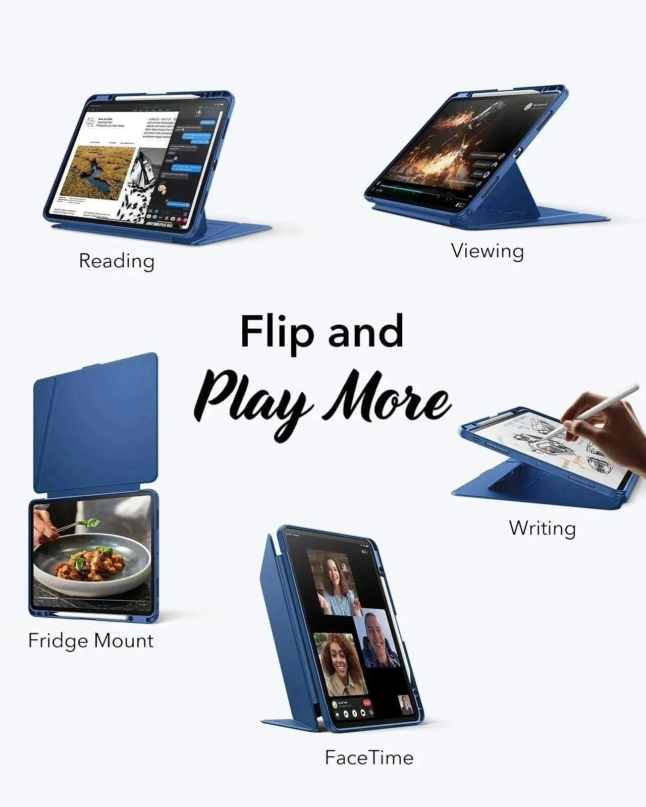 iPad Pro 13ʺ (2025) Flip Transformation Bundle - Navy Blue - Image 2