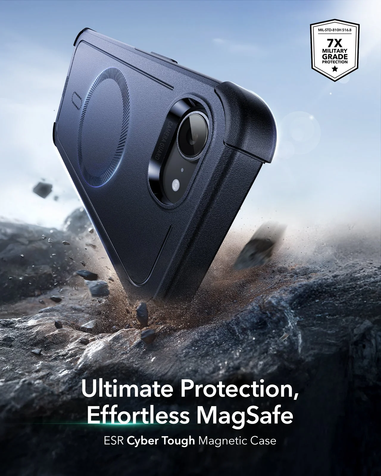 iPhone 17e Cyber Tough Magnetic Case - Navy Blue - Image 2