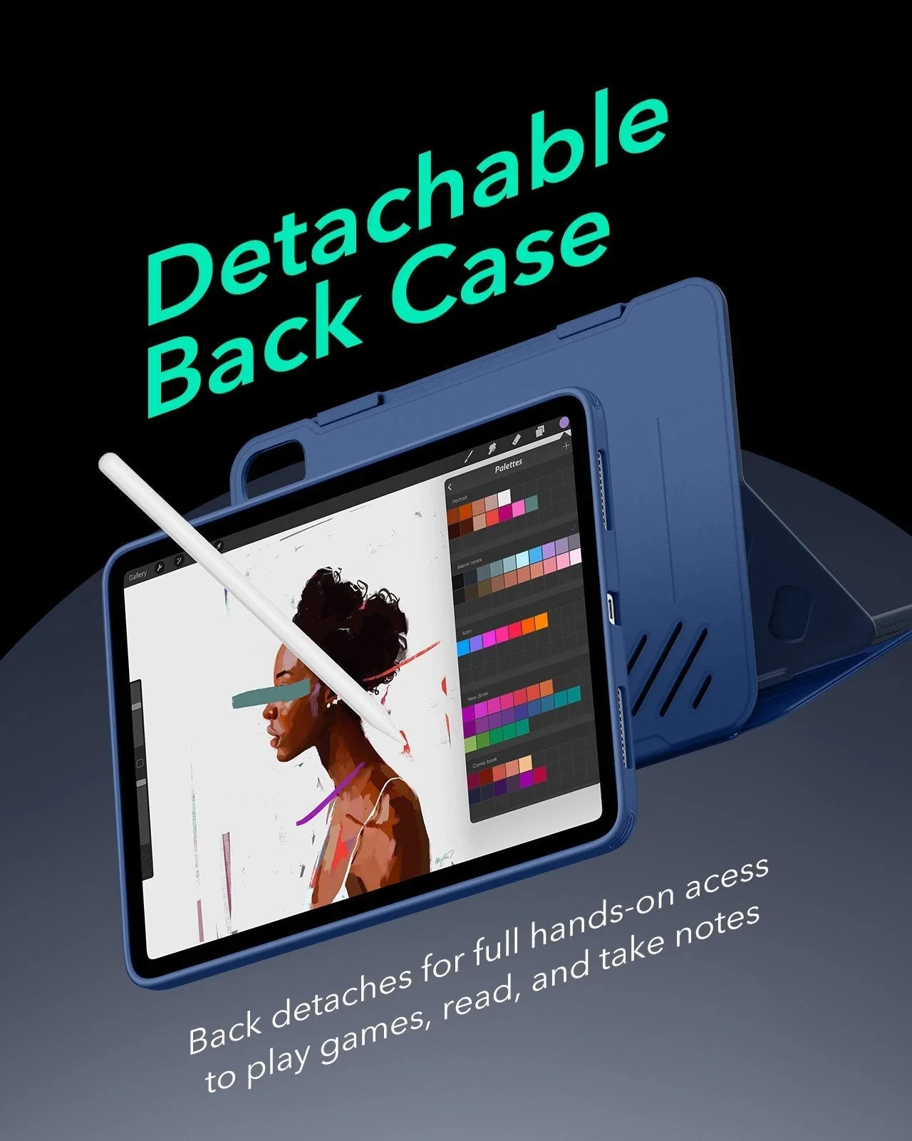 iPad Air 13" (M4) 2026 Bundle Shift Magnetic Case & Armorite® Protection - Navy Blue - Image 5