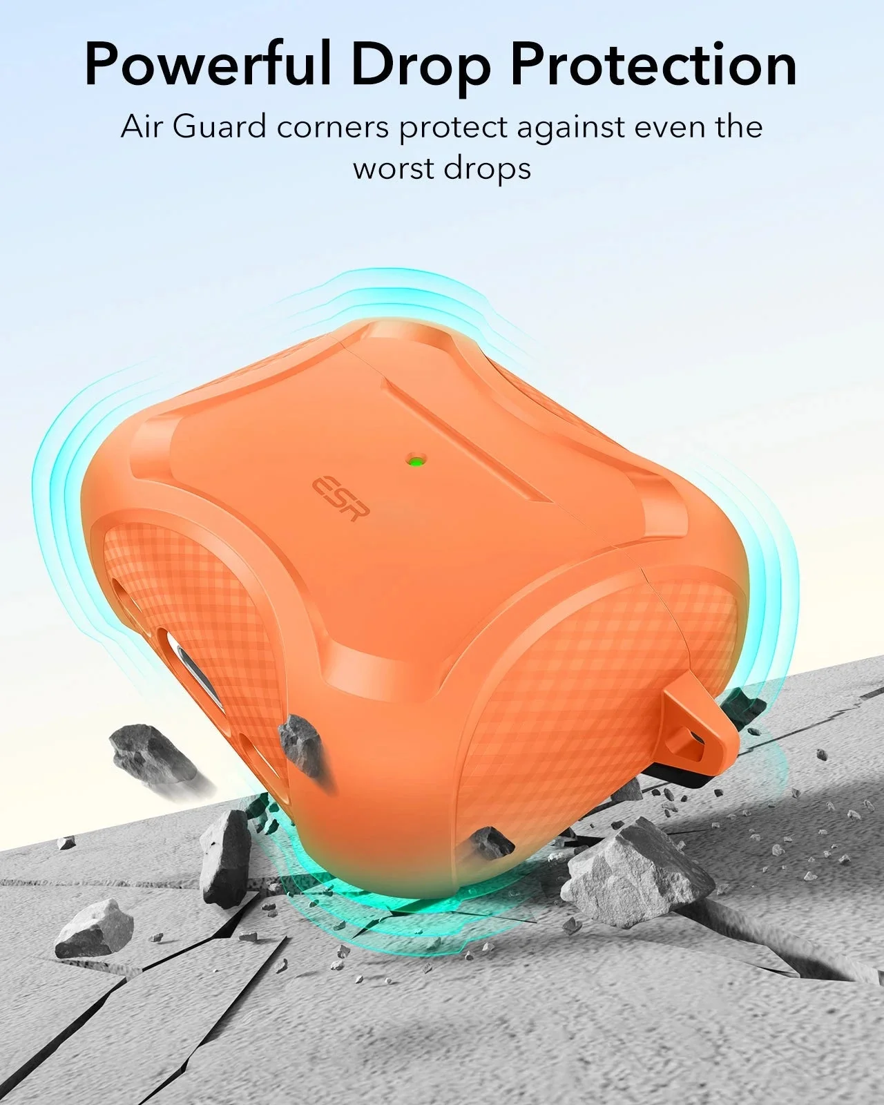 AirPods Pro 3 Cyber Tough Magnetic Case - Orange - Image 6