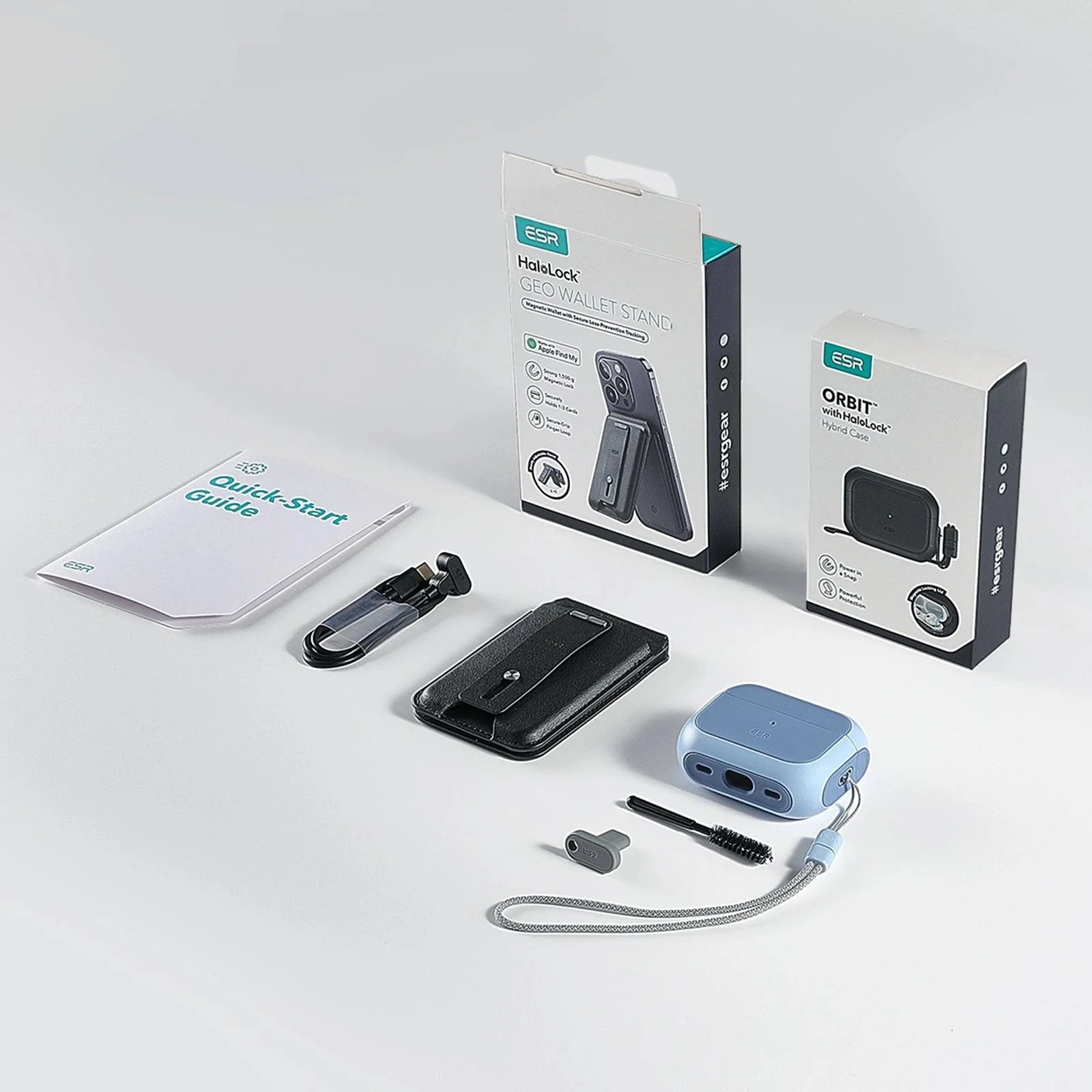 Orbit Hybrid Everyday-Carry Bundle for AirPods Pro (2023/2022/2019) - Black - Image 2