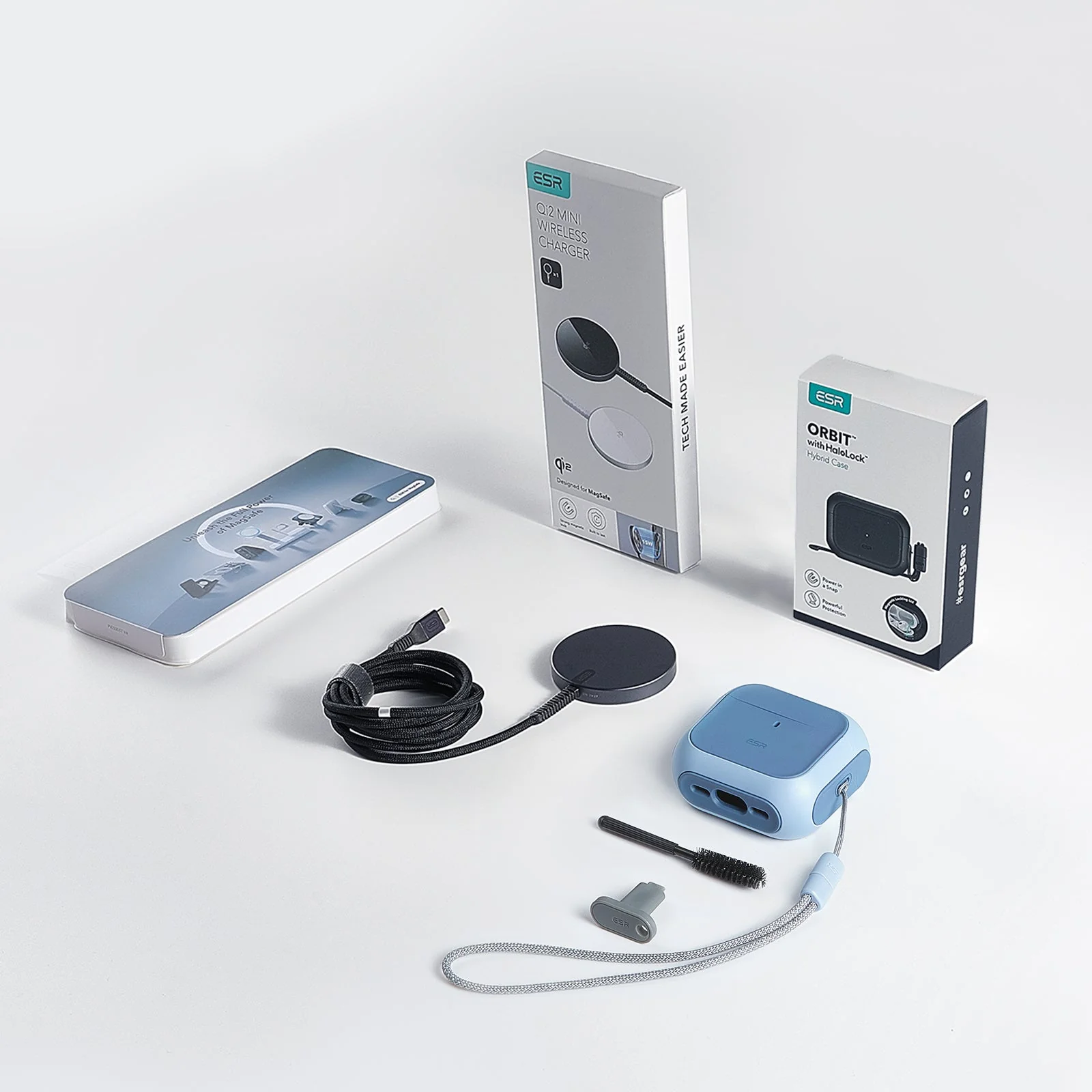 Orbit Hybrid Snap-and-Charge Bundle for AirPods 4 - Titanium - Image 2