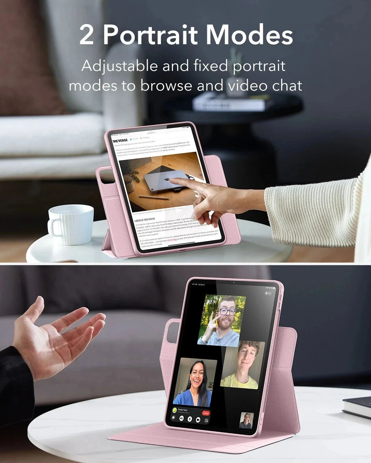 iPad Pro 13ʺ (2025) Rebound Case and Screen Protector Bundle - Pink - Image 5