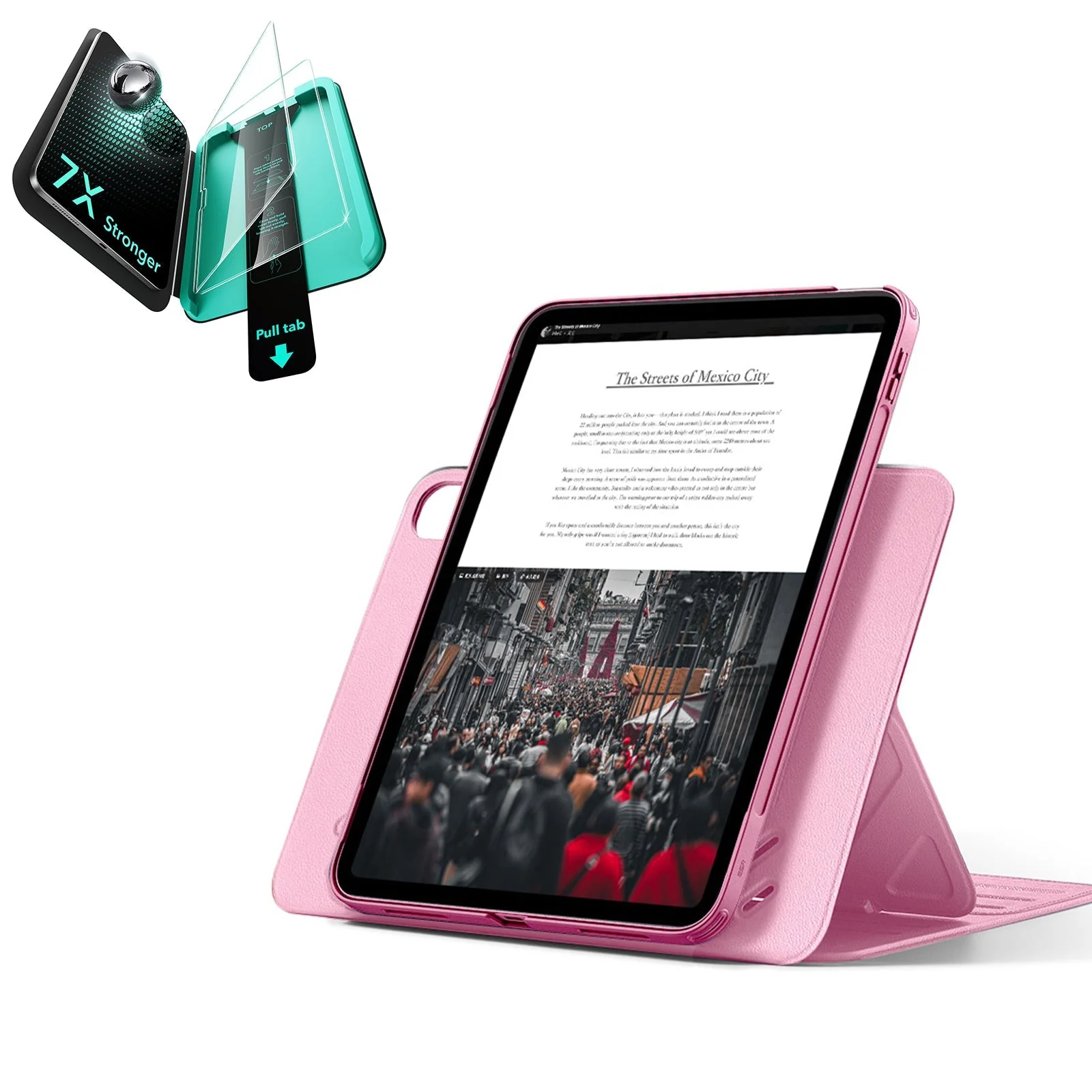 iPad 11" (A16) 2025 Bundle Shift Magnetic Case & Armorite® Protection - Pink