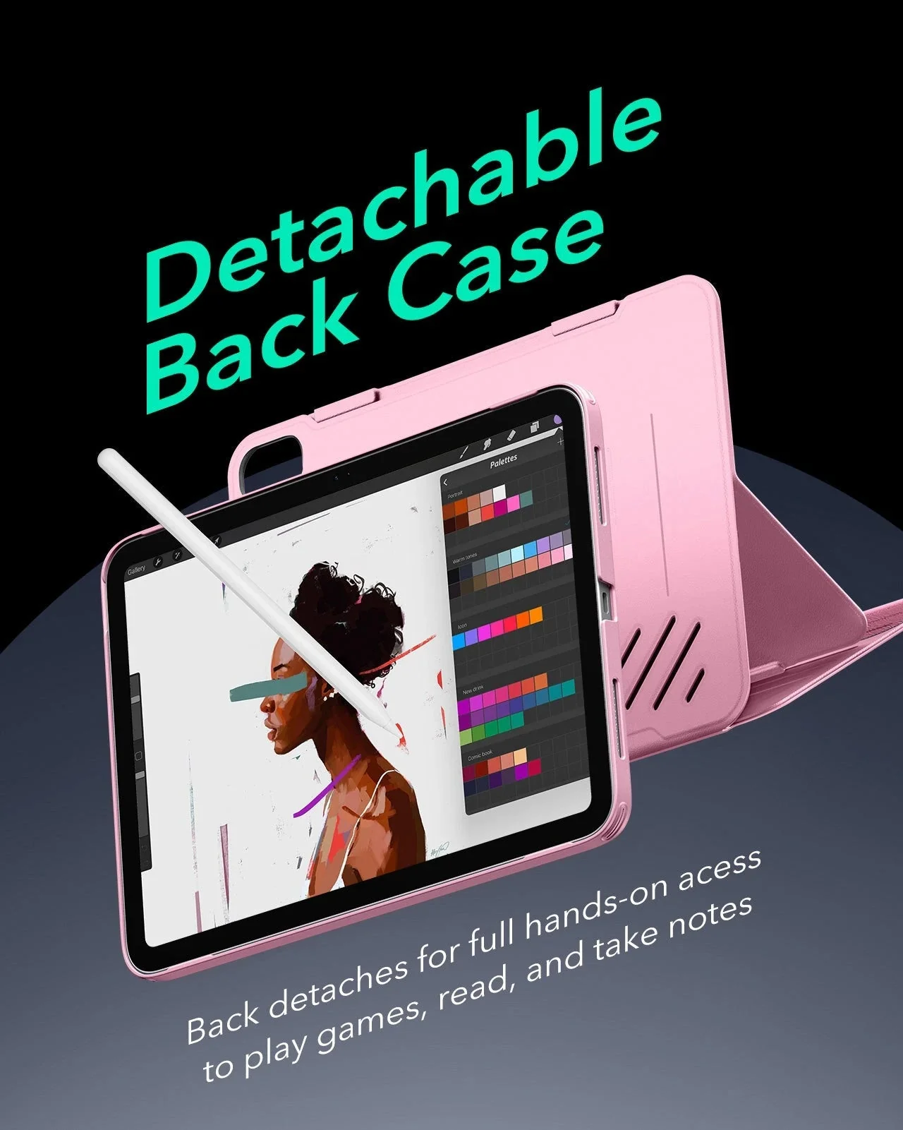 iPad 11" (A16) 2025 Bundle Shift Magnetic Case & Armorite® Protection - Pink - Image 6
