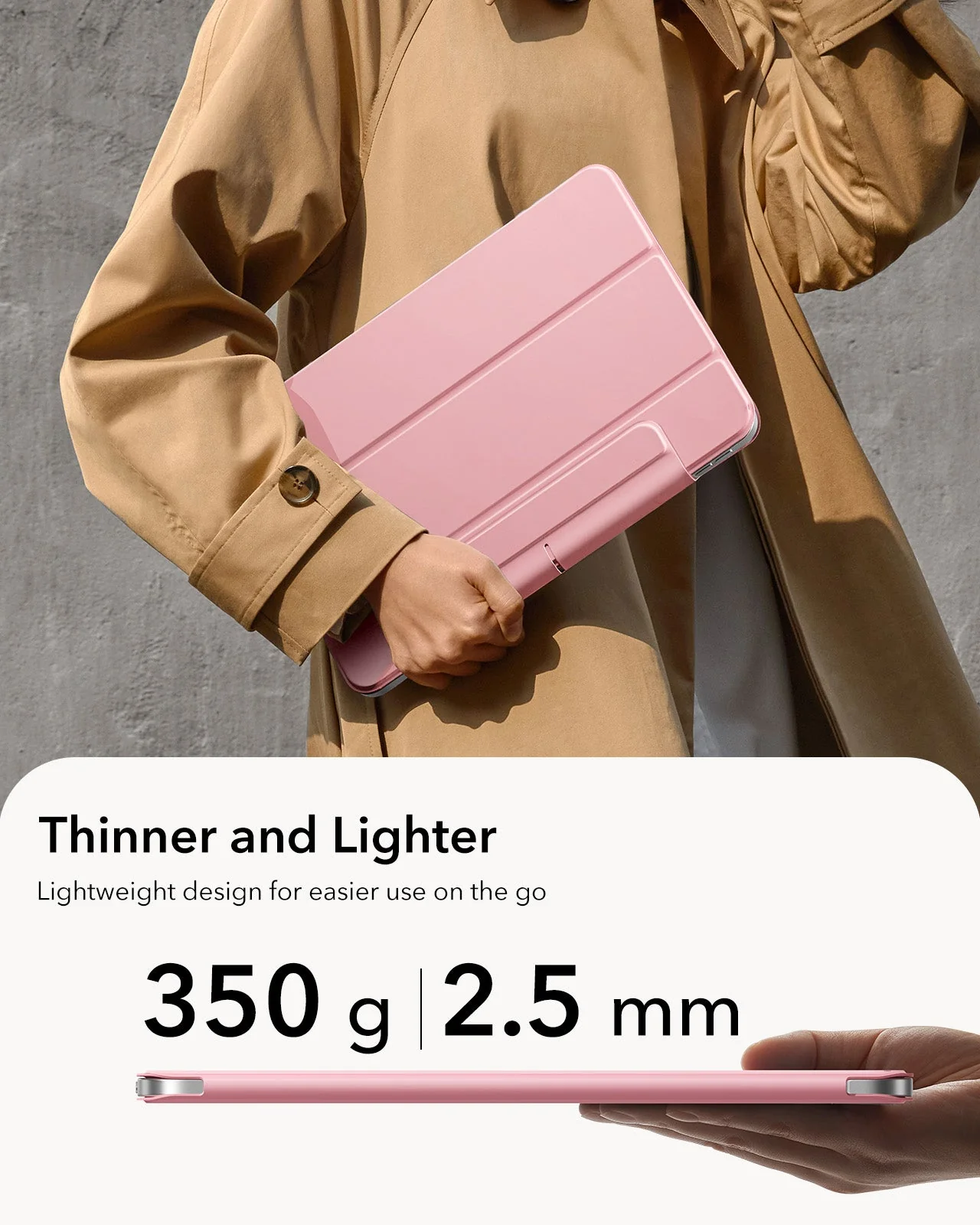 iPad Air 13" (M4) 2026 Rebound Magnetic Case - Pink - Image 4