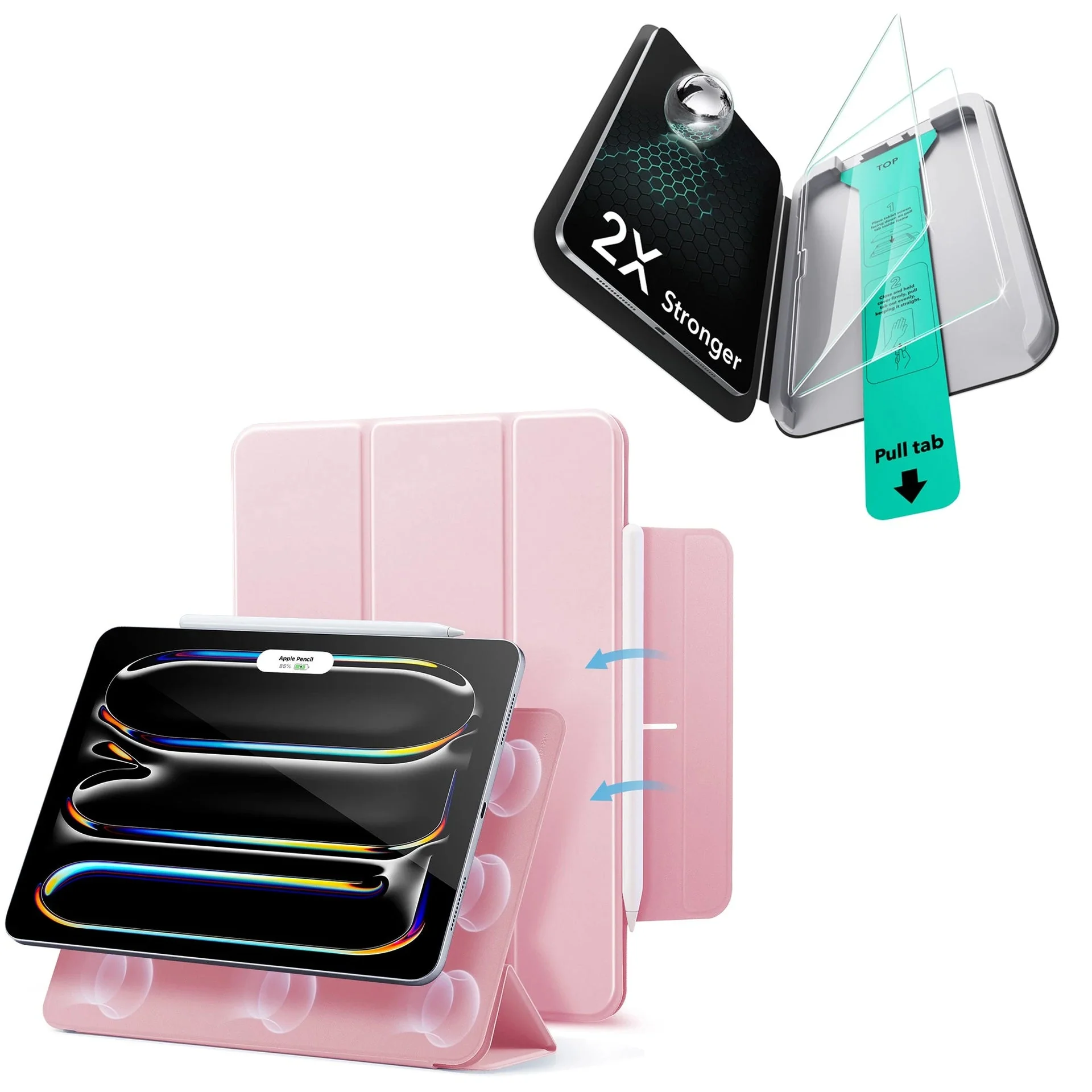iPad Pro 13ʺ (2025) Rebound Protection Bundle - Pink