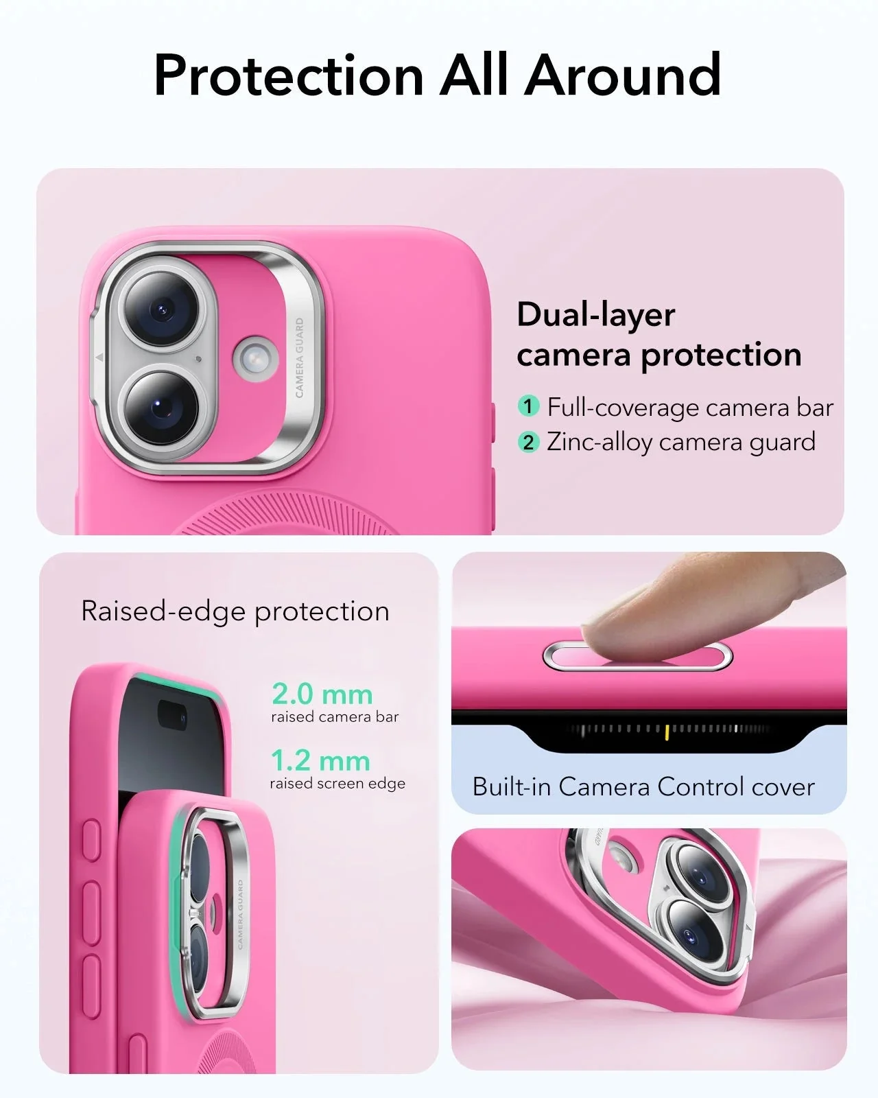 iPhone 17 Cloud Soft Magnetic Case (Camera Control, Stash Stand) - Rosy Pink - Image 4