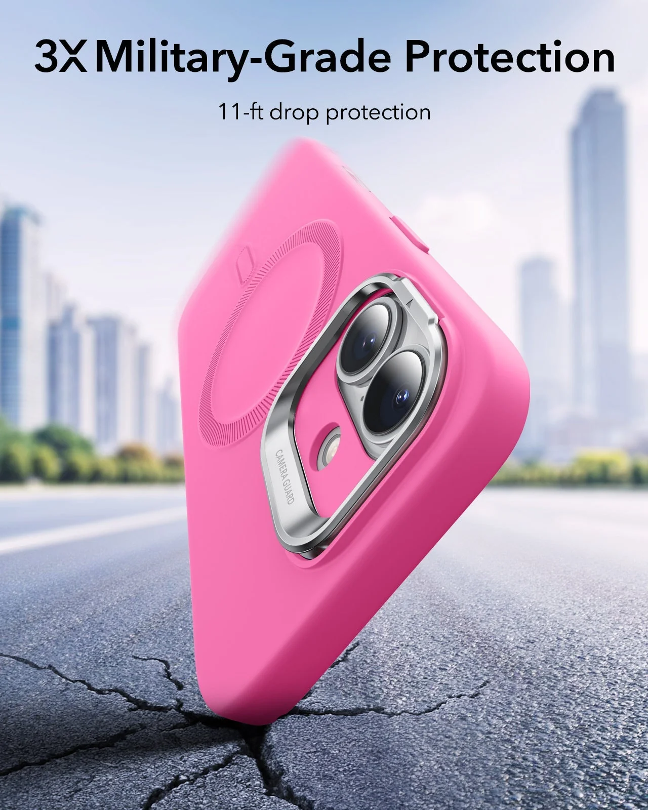 iPhone 17 Cloud Soft Magnetic Case (Camera Control, Stash Stand) - Rosy Pink - Image 5