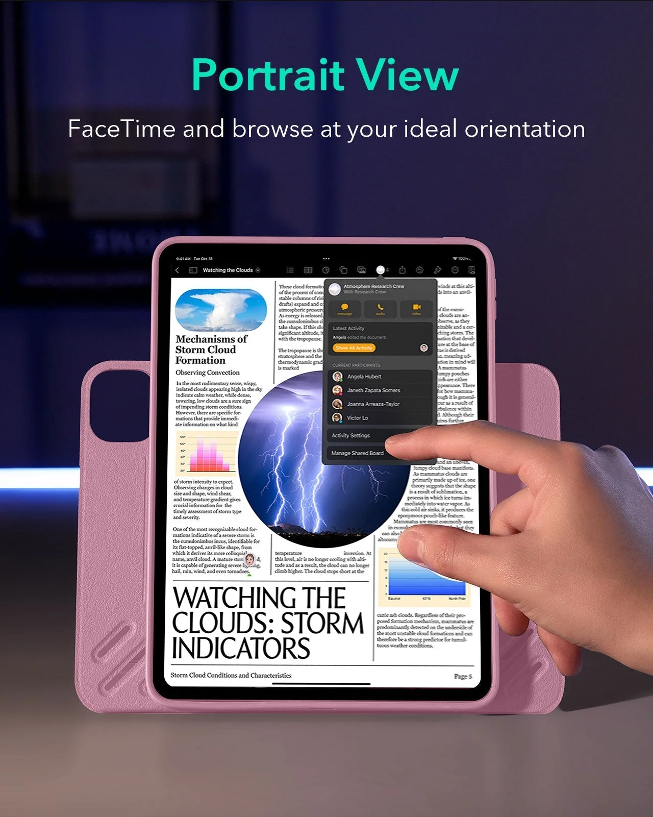 iPad Pro 11" (2025) Bundle Shift Magnetic Case & Armorite® Protection - Pink - Image 5