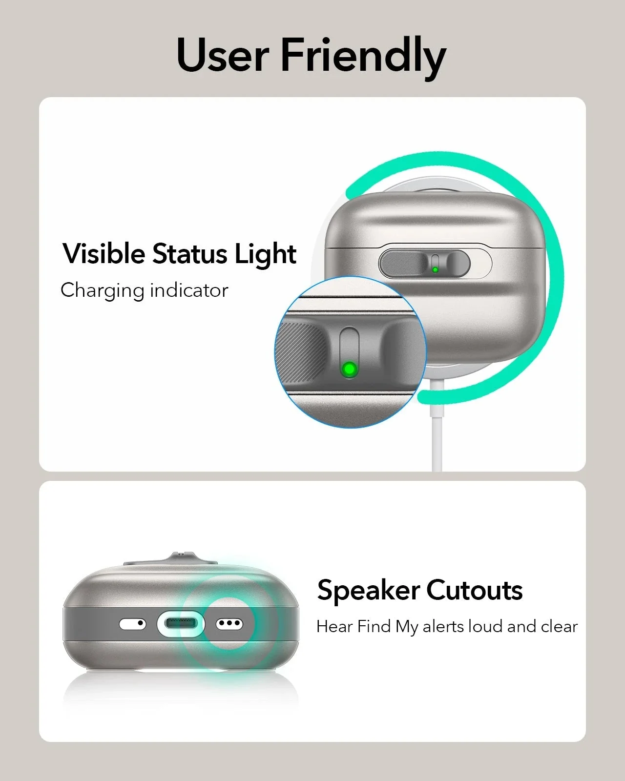 AirPods Pro 3 Pulse FlickLock Magnetic Case - Titanium - Image 9