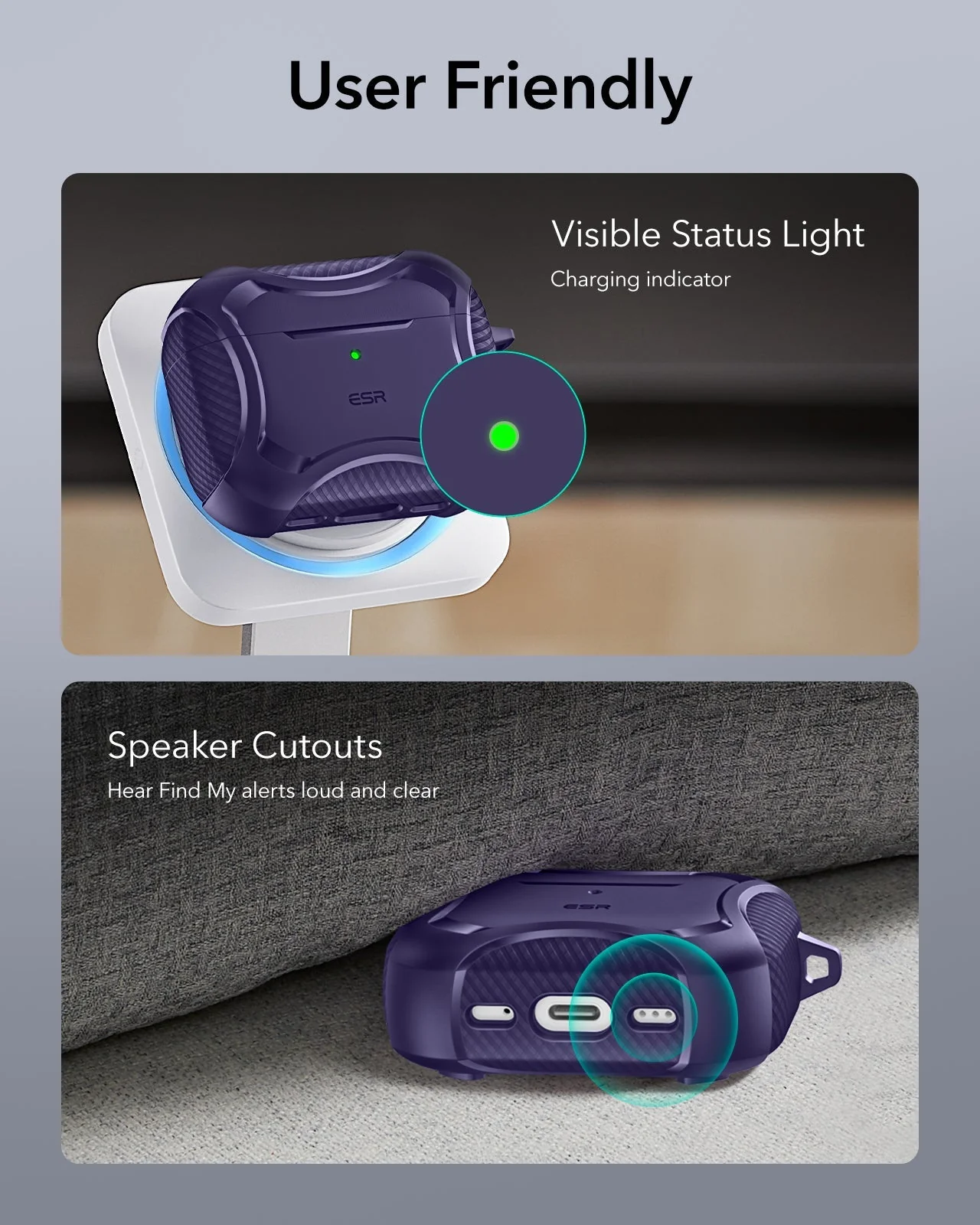 AirPods Pro 3 Cyber Tough Magnetic Case - Purple - Image 9