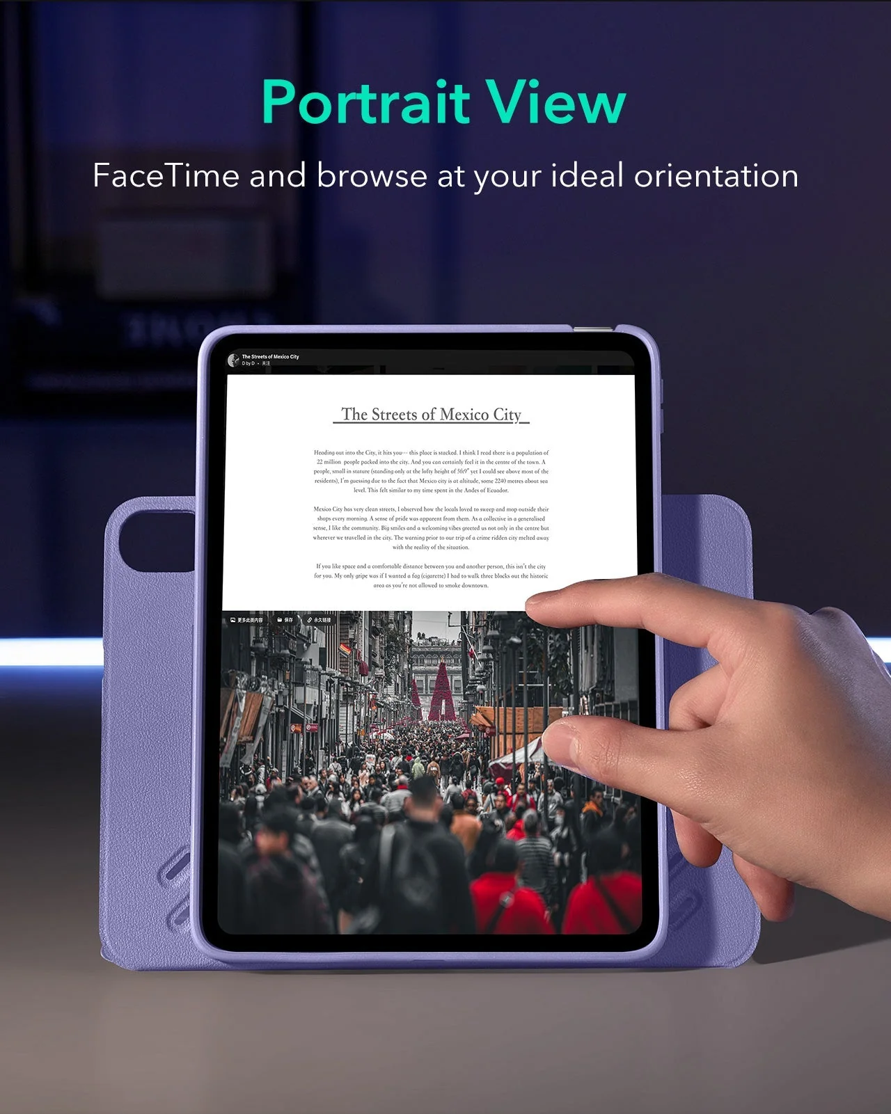 iPad 11" (A16) 2025 Bundle Shift Magnetic Case & Armorite® Paper-Feel Protection - Purple - Image 5