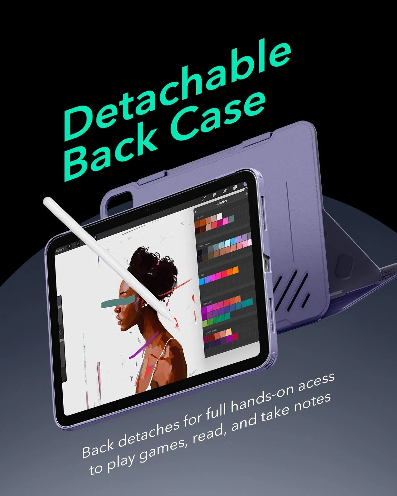 iPad 11" (A16) 2025 Bundle Shift Magnetic Case & Armorite® Protection - Purple - Image 6