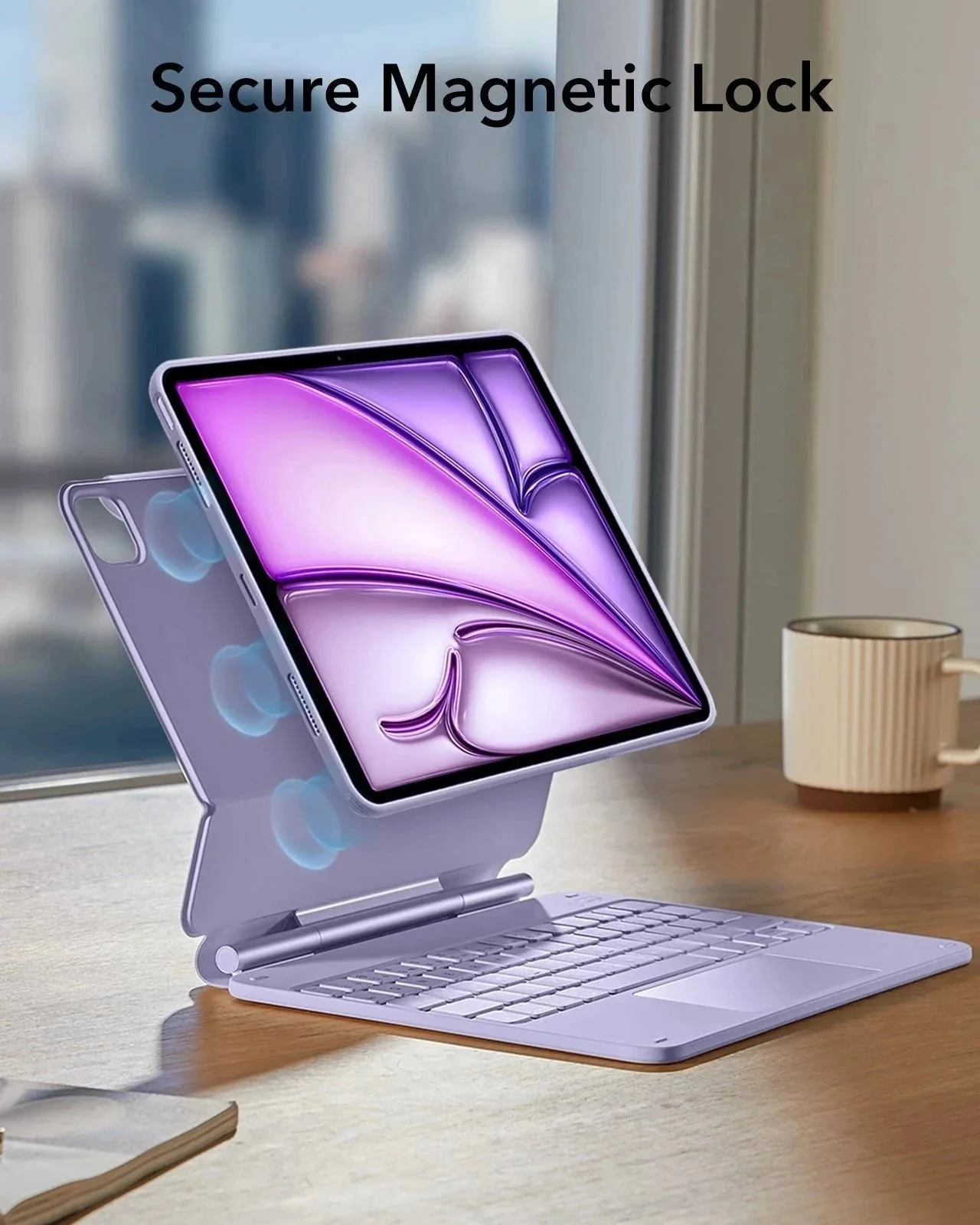 iPad Air 11" (M4) 2026 Rebound Magnetic Keyboard Case 360 - US Layout-Purple - Image 7