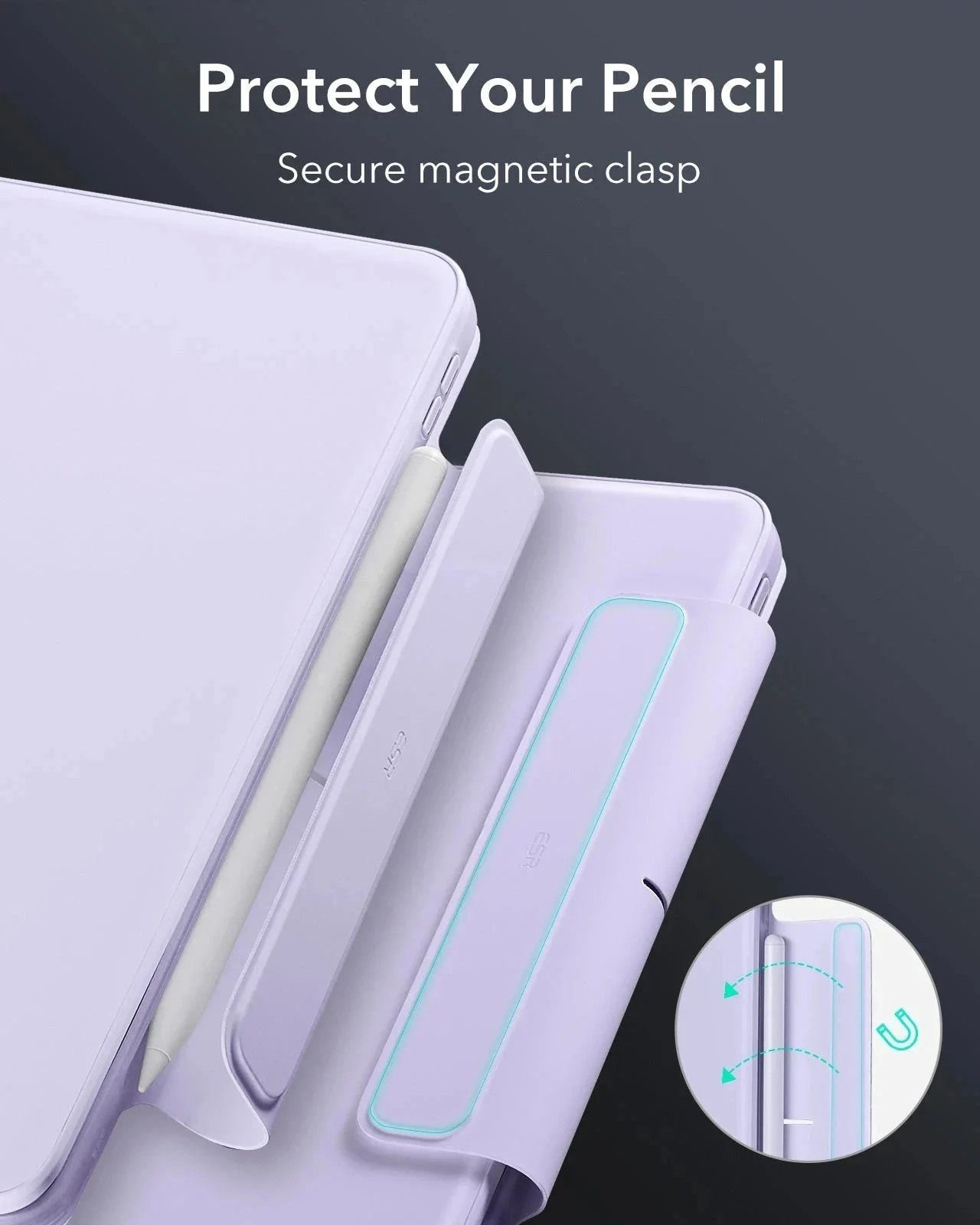 iPad Air 11" (M4) 2026 Rebound Magnetic Keyboard Case 360 - US Layout-Purple - Image 9