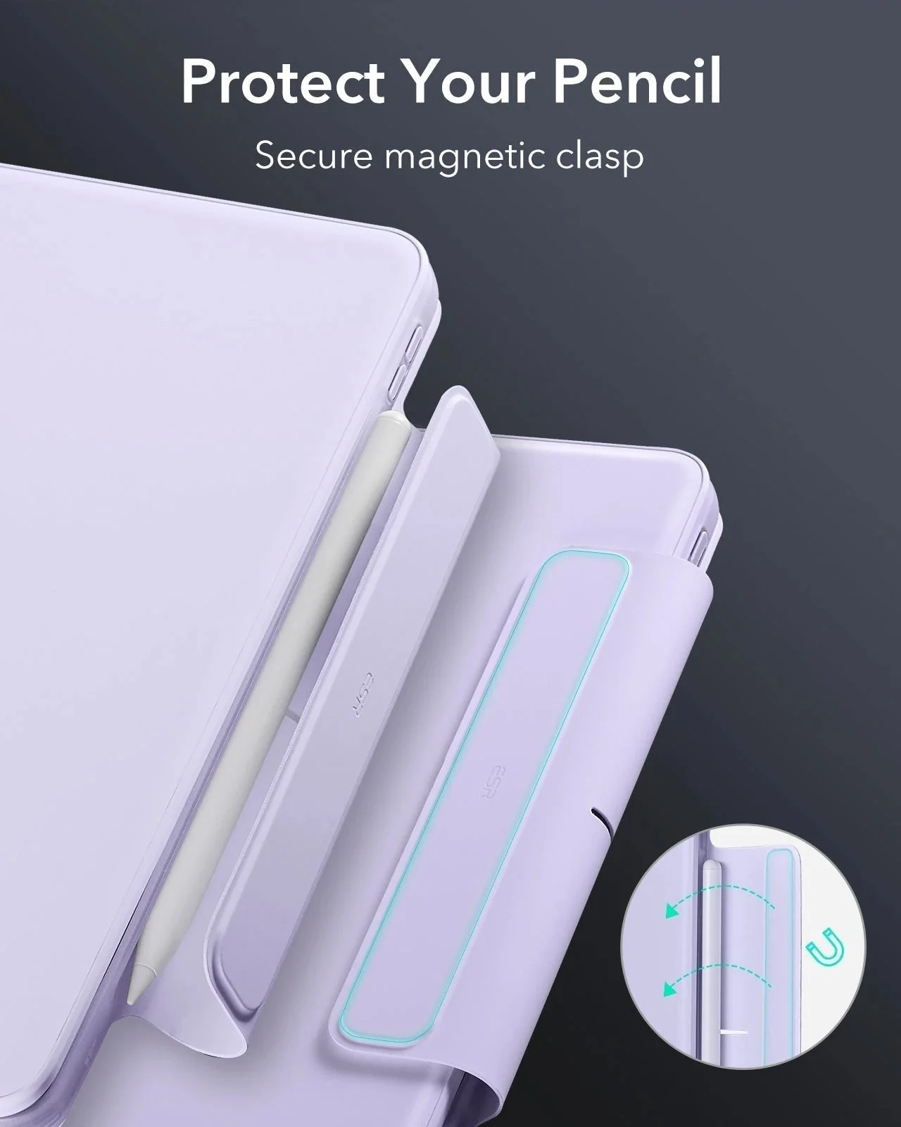 iPad Air 13" (M4) 2026 Bundle Rebound Magnetic Keyboard Case 360 & Screen Protectors - US Layout-Purple - Image 9