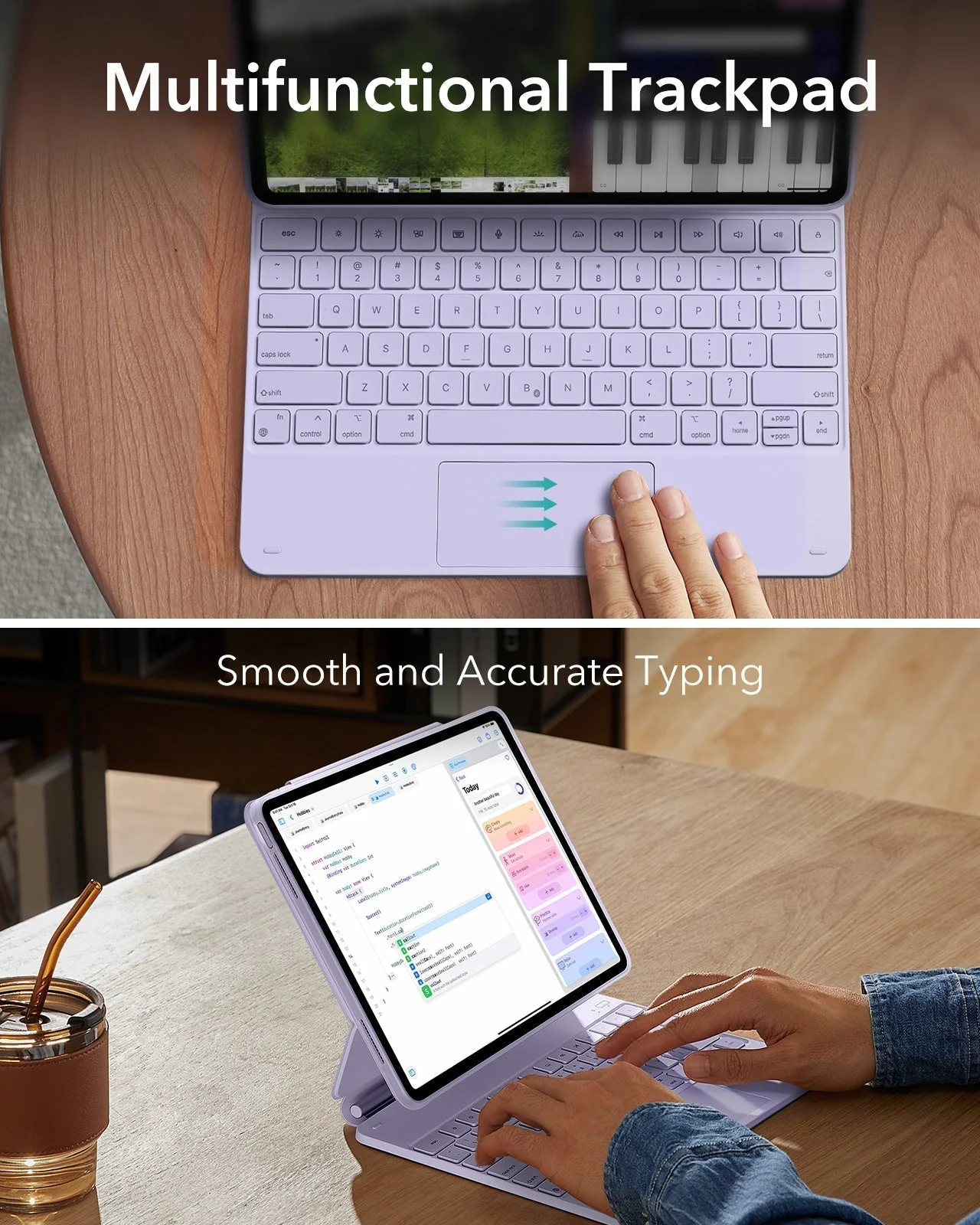 iPad Air 13" (M4) 2026 Bundle Rebound Magnetic Keyboard Case 360 & Digital Pencil-US Layout-Purple - Image 12