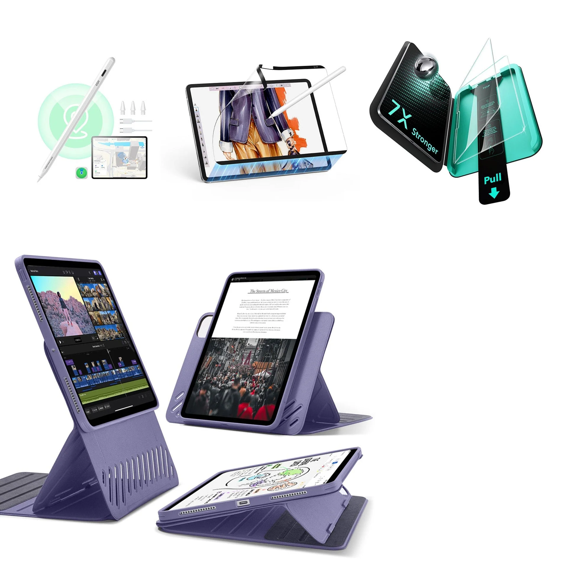 iPad Pro 13ʺ (2025) Shift Transformation with Digital Pencil Bundle - Purple