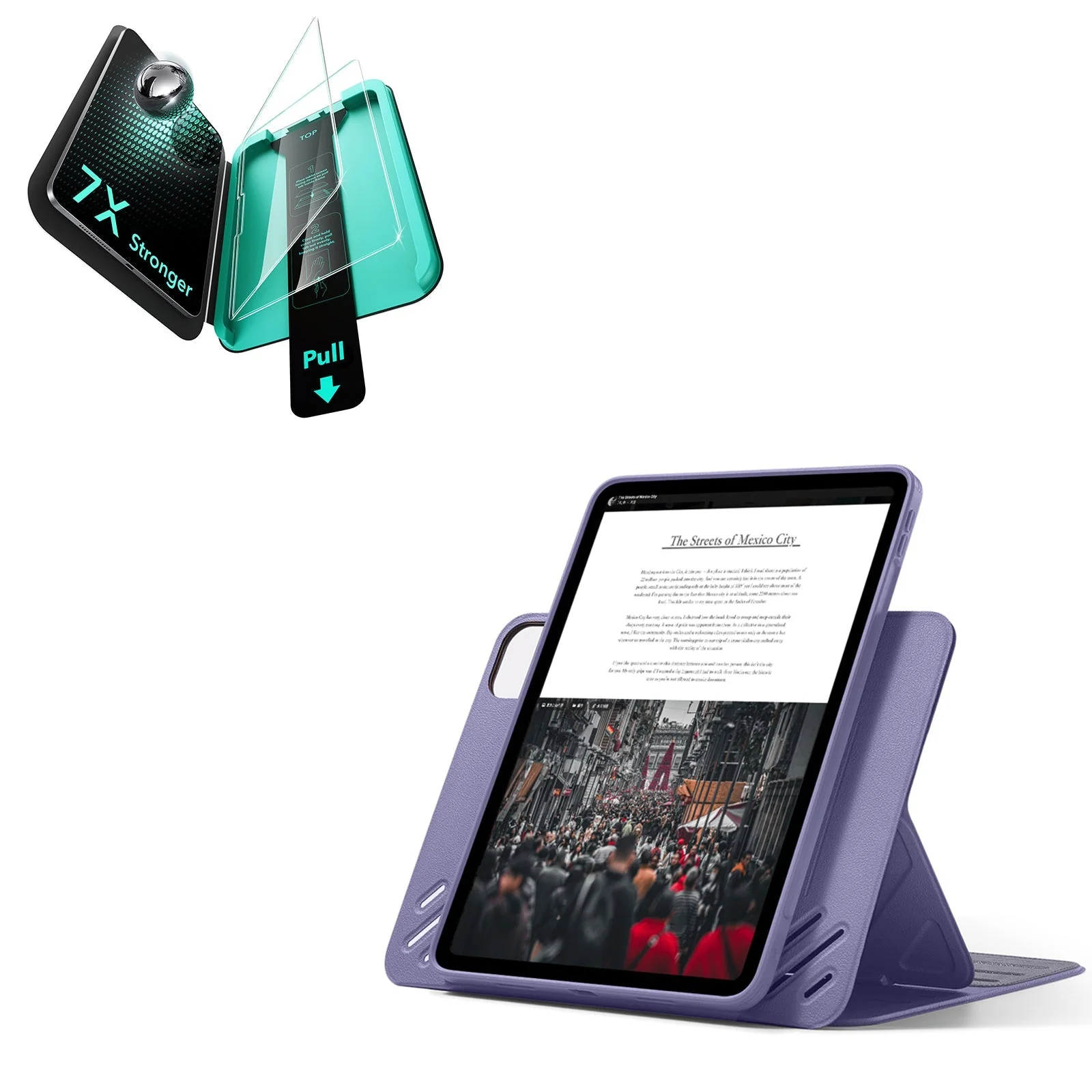 iPad Pro 13" (2025) Bundle Shift Magnetic Case & Armorite® Protection - Purple