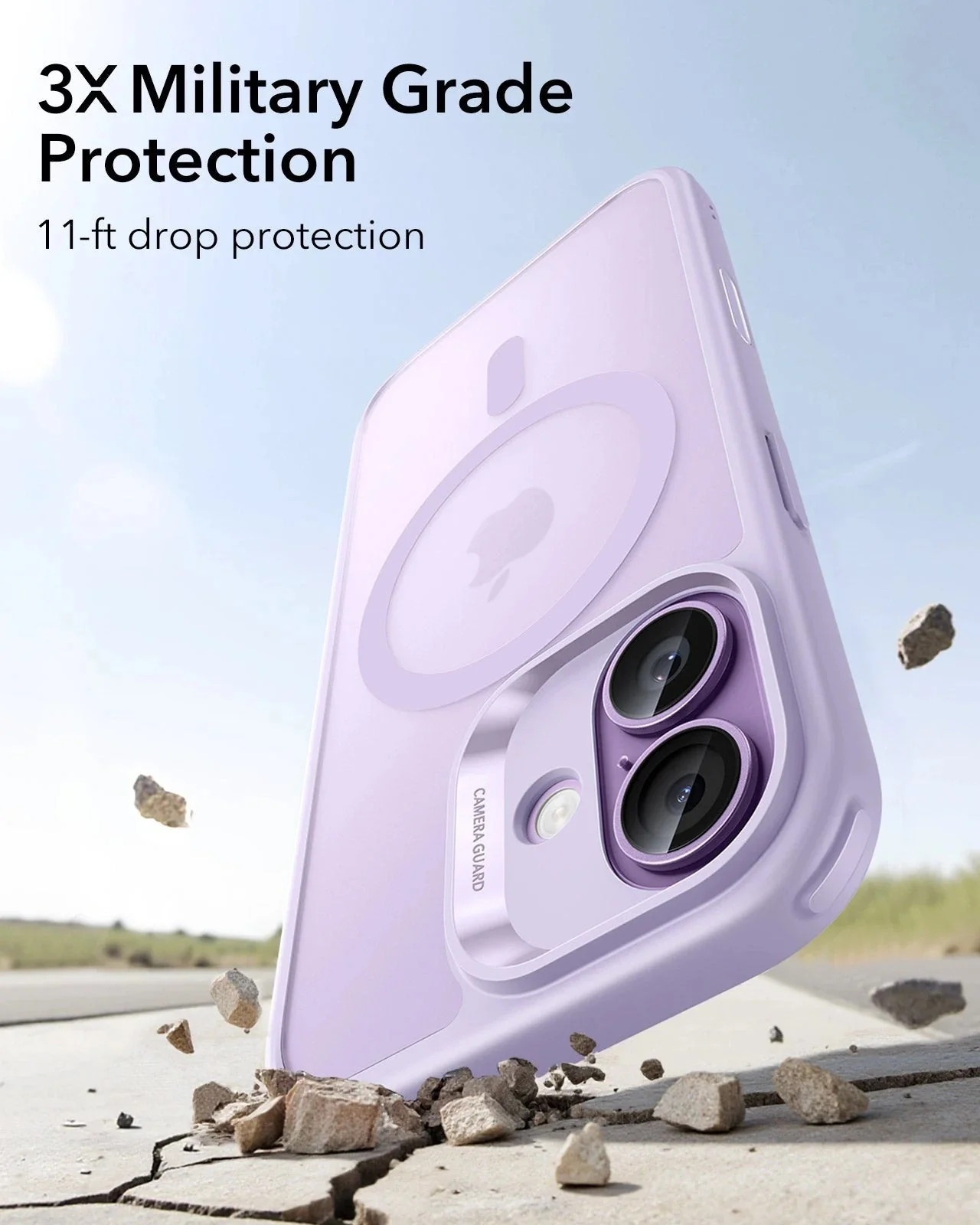 iPhone 17 Classic Hybrid Magnetic Case (Camera Control) - Frosted Light Purple - Image 4