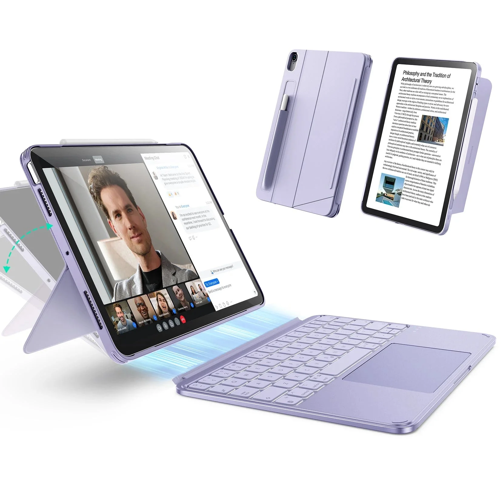 iPad Air 11" (M4) 2026 Shift Keyboard Case (Detachable) -US Layout-Purple