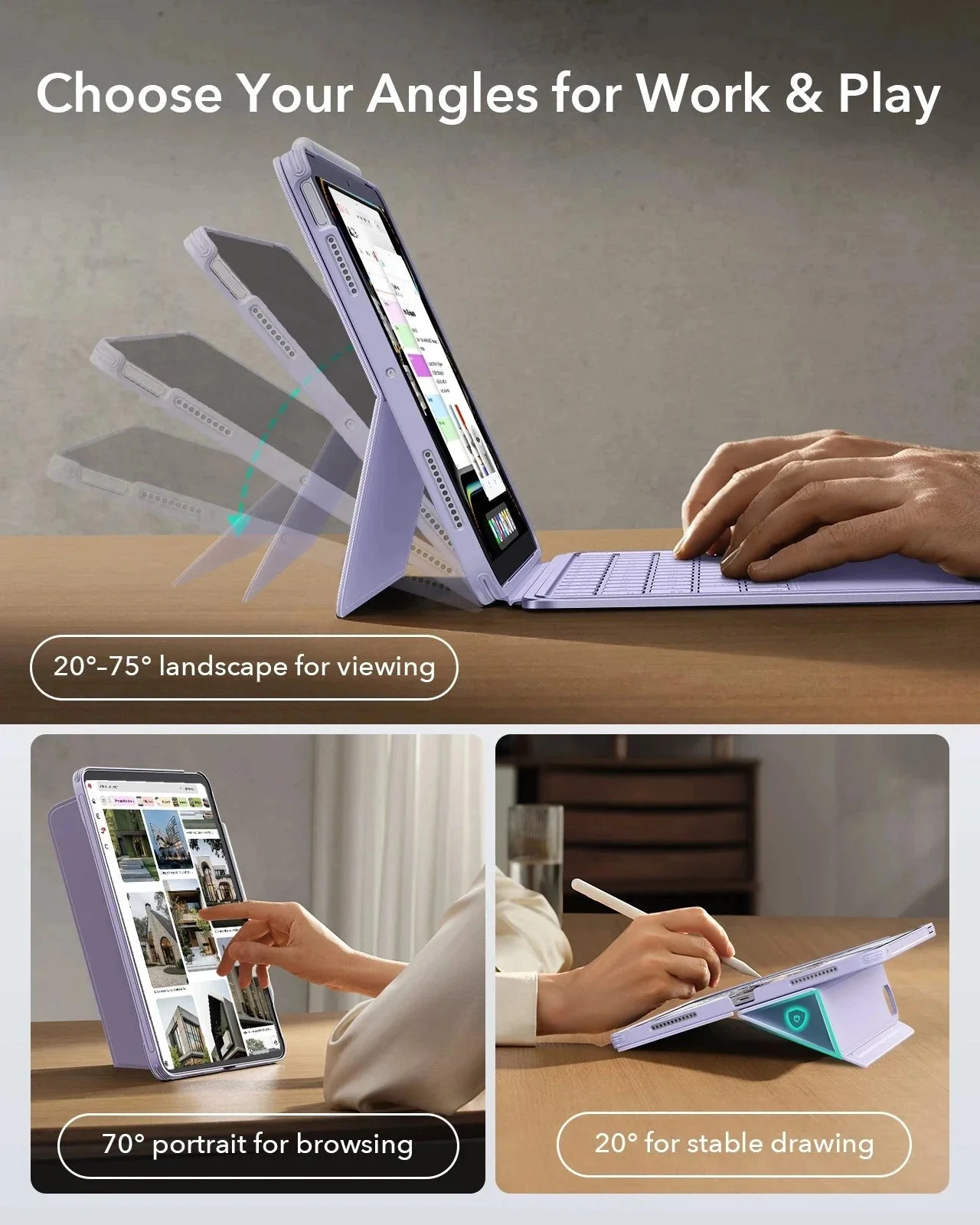 iPad Air 11" (M4) 2026 Shift Keyboard Case (Detachable) -US Layout-Purple - Image 5