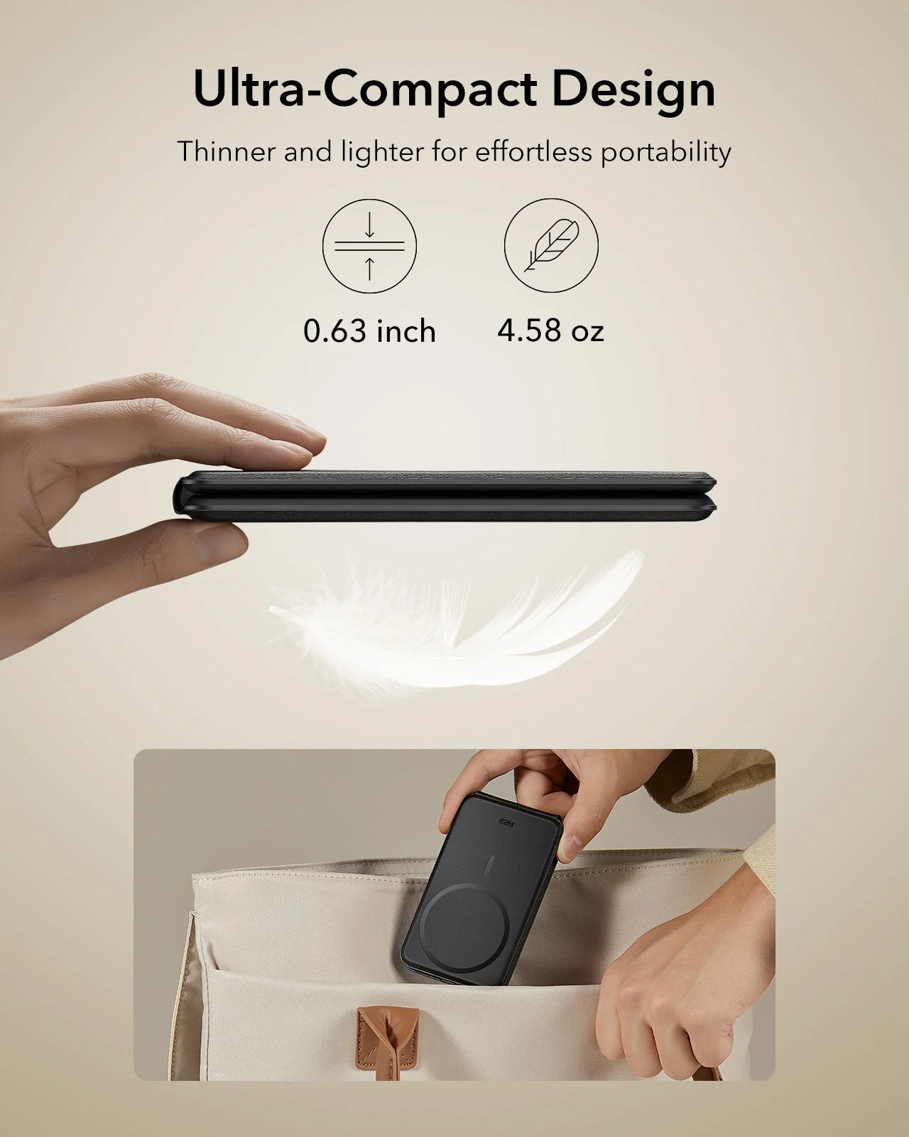 15W 3-in-1 Travel Wireless Charging Set (Bag Included) - White - US Plug - Image 9