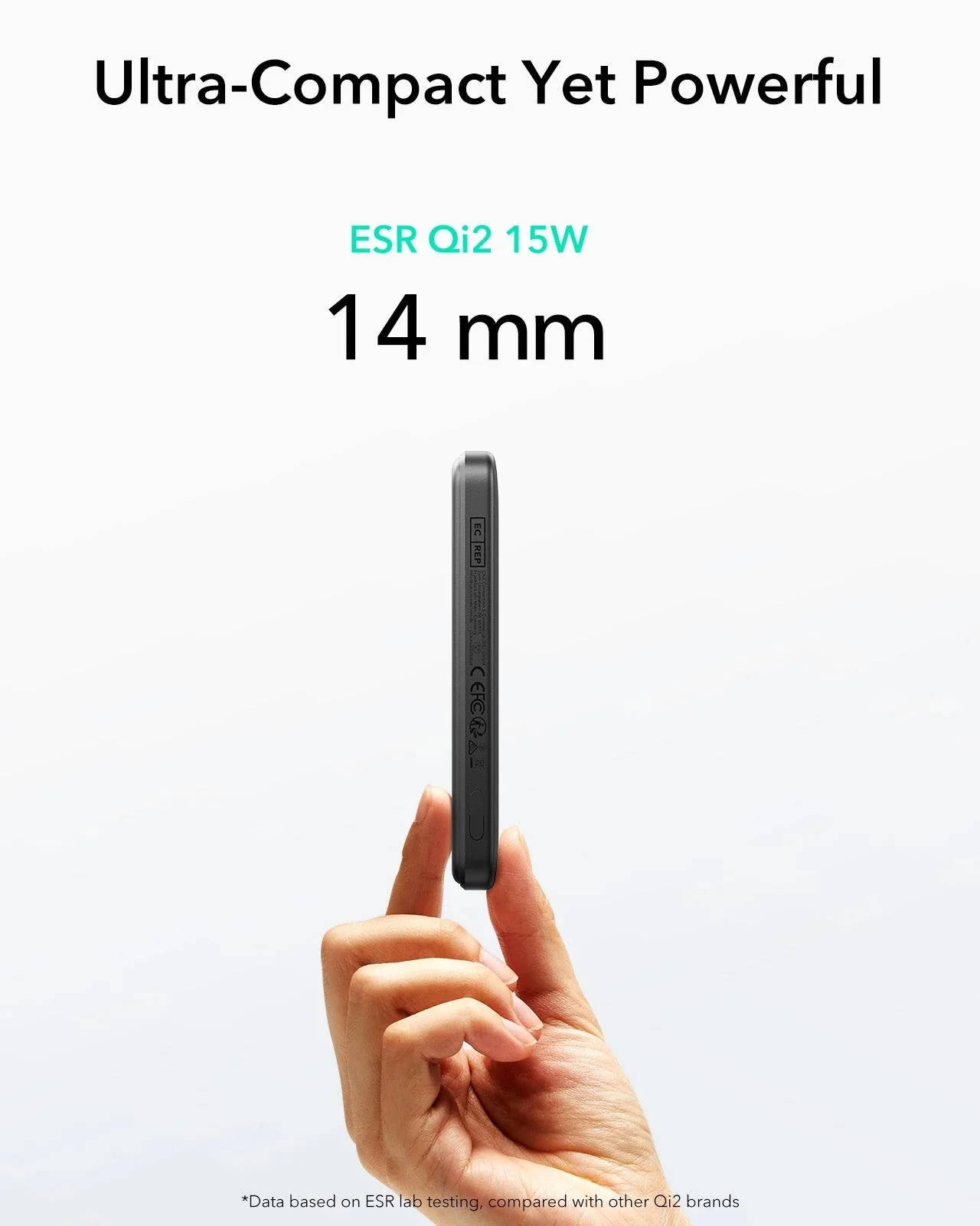 15W MagSlim Power Bank (5K) - Titanium - Image 4