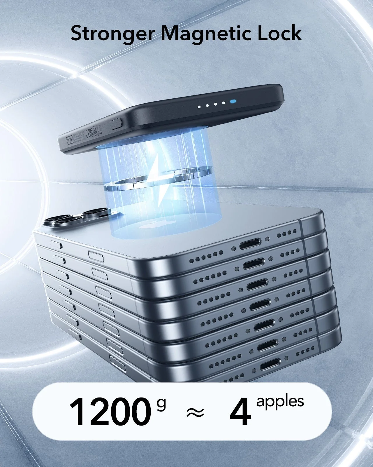 15W MagSlim Power Bank (5K) - Titanium - Image 6
