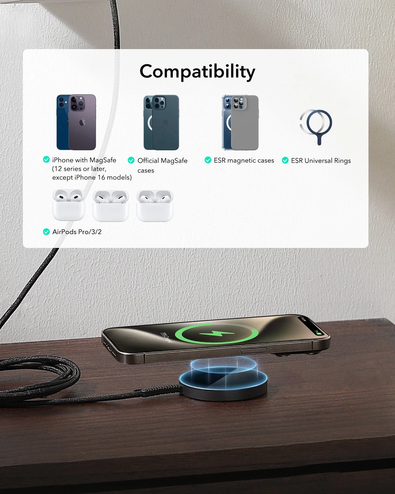 Magnetic Charging Pad (15W)  - Silver - 1 Set - Image 7