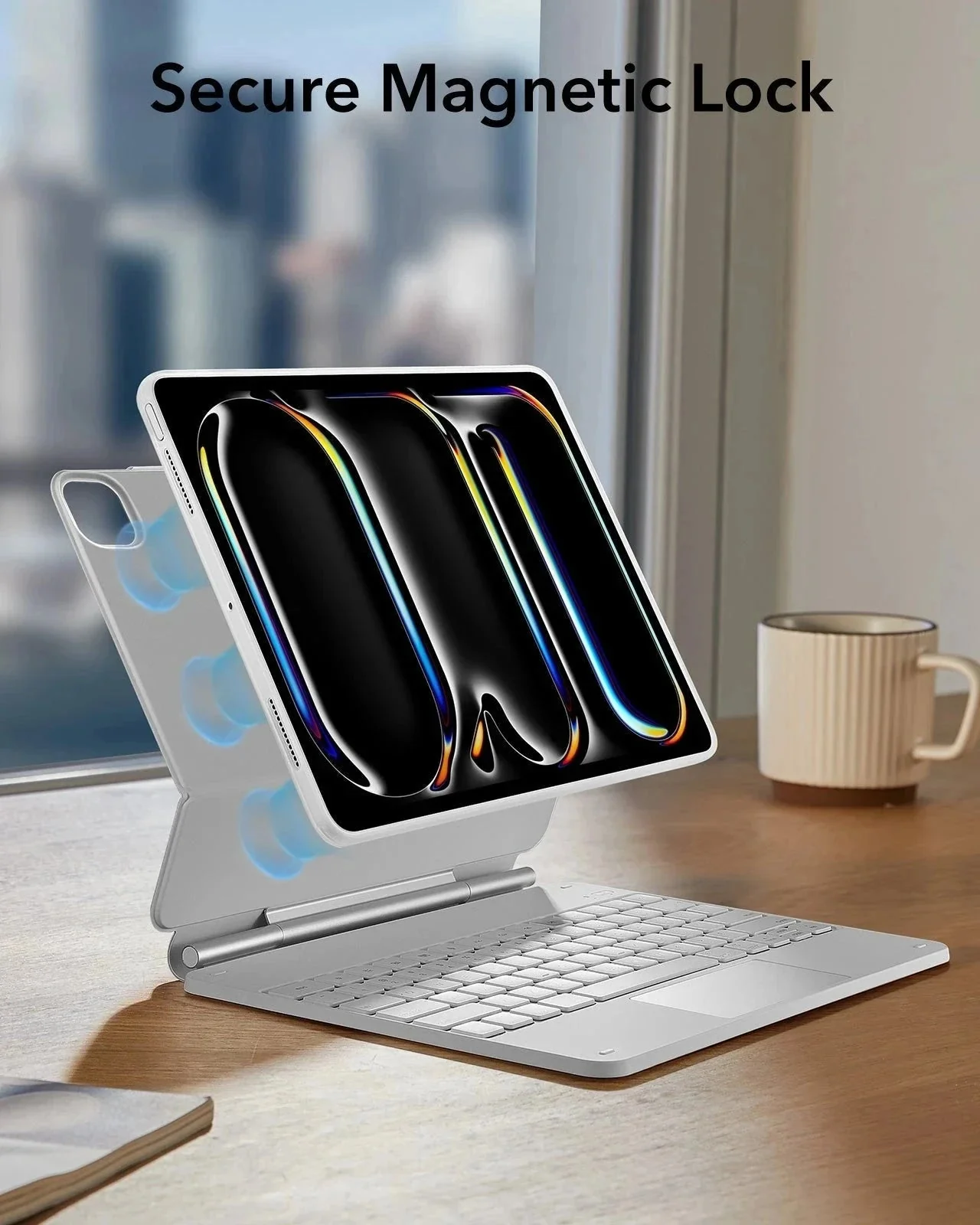 iPad Pro 13ʺ (2025) Rebound Magnetic Keyboard Case 360 Pencil Bundle - US Layout-White - Image 6