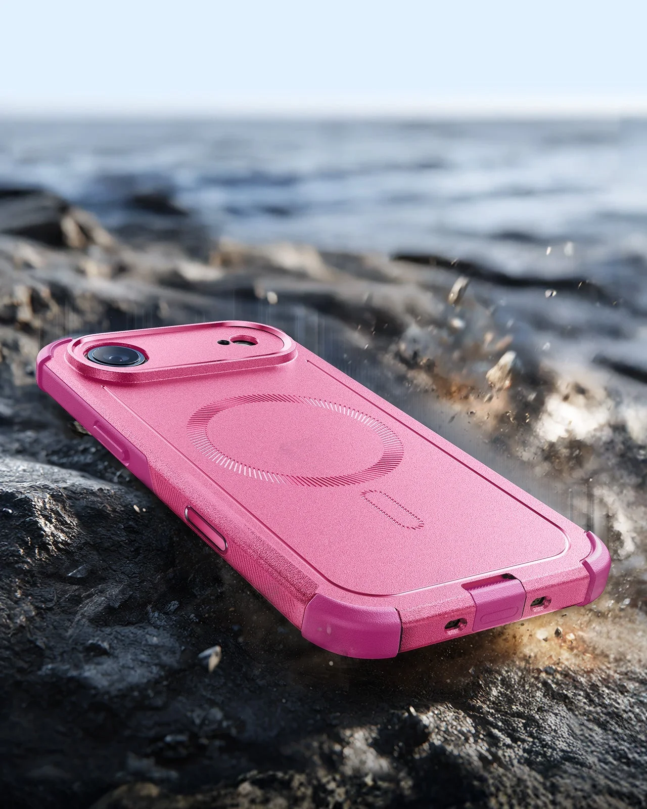iPhone Air Cyber Tough Magnetic Case (Camera Control) - Rosy Pink - Image 6