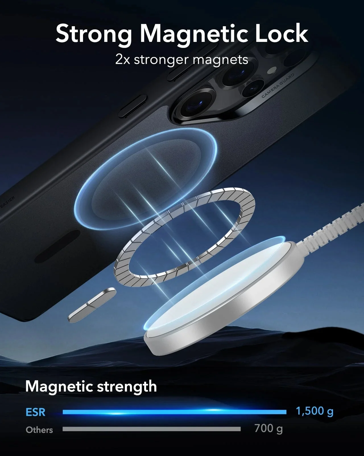 Galaxy S25 Ultra HaloLock Classic Hybrid Case - Clear - Image 3