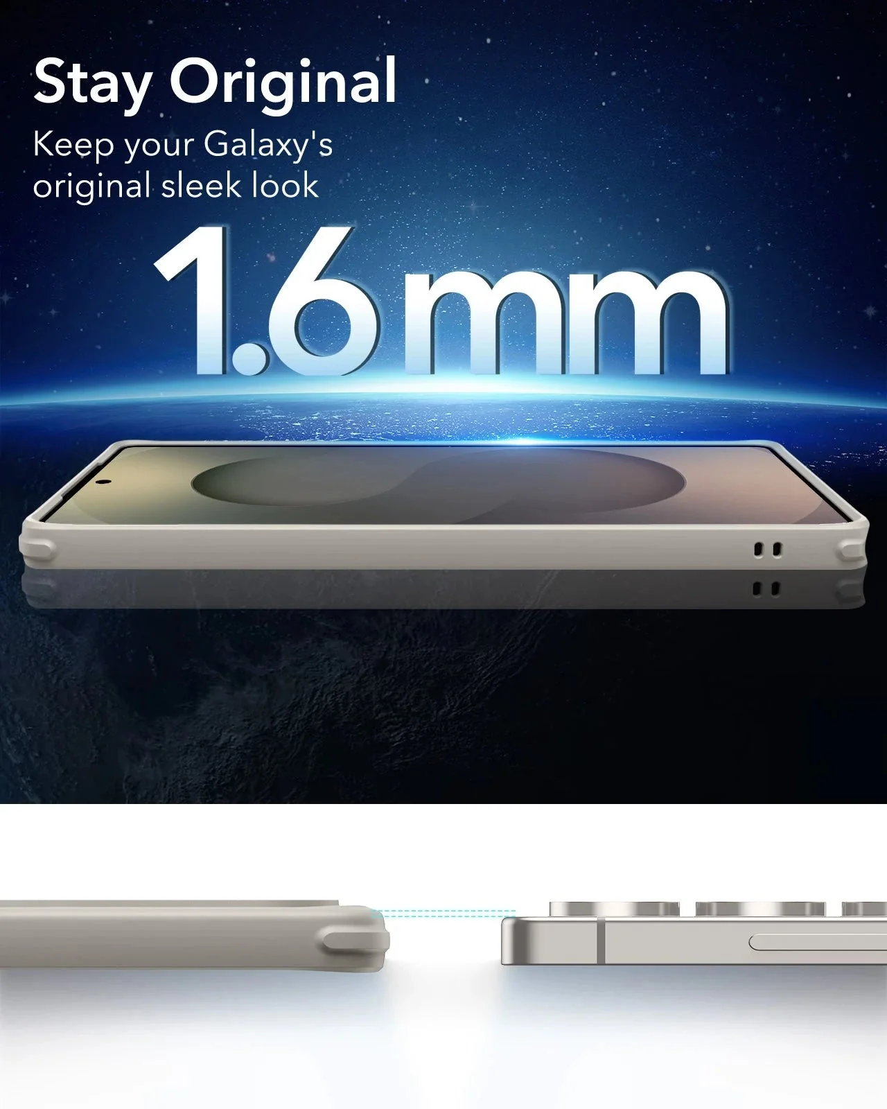 Galaxy S25 Ultra HaloLock Classic Hybrid Case - Clear Grey - Image 8