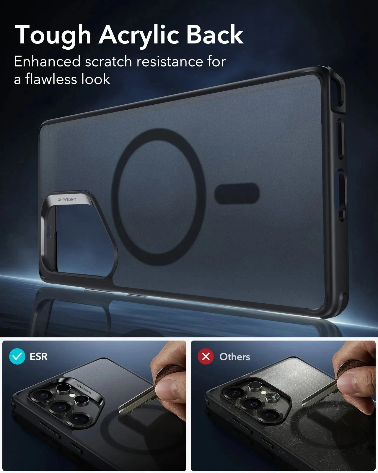 Galaxy S25 Ultra HaloLock Classic Hybrid Case - Frosted Black - Image 5