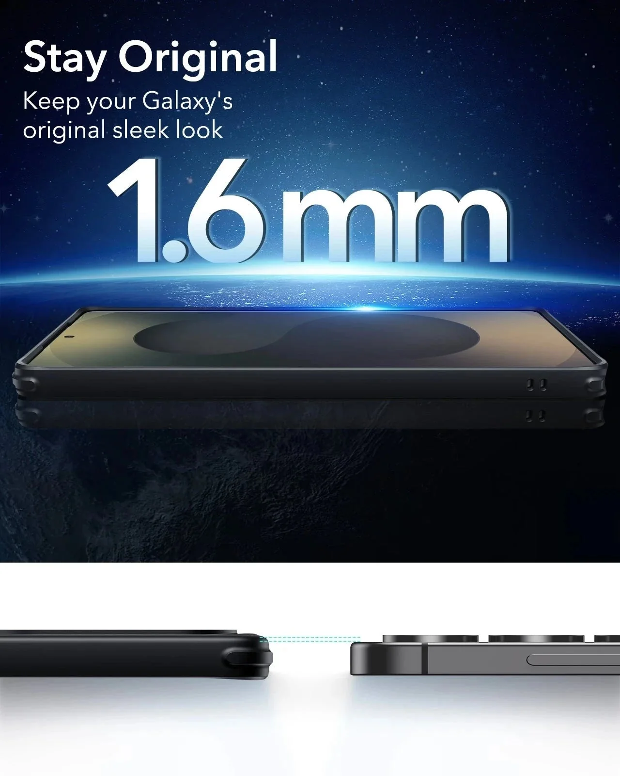 Galaxy S25 Ultra HaloLock Classic Hybrid Case - Frosted Black - Image 8