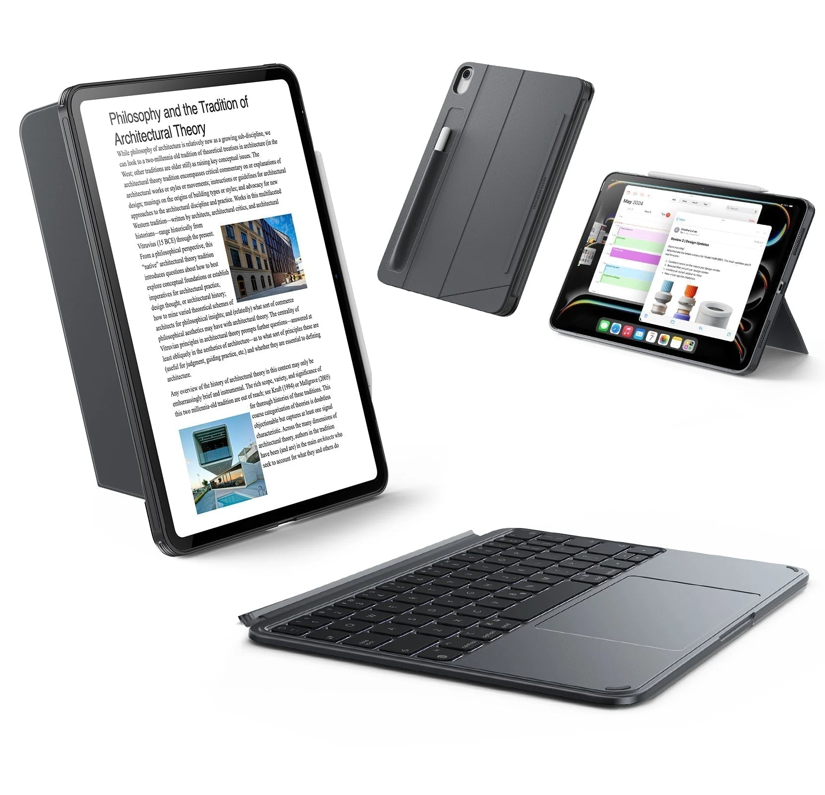 iPad Air 13"(M3) 2025 Shift Tastaturhülle (abnehmbar)  - DE Layout - Dark Gray