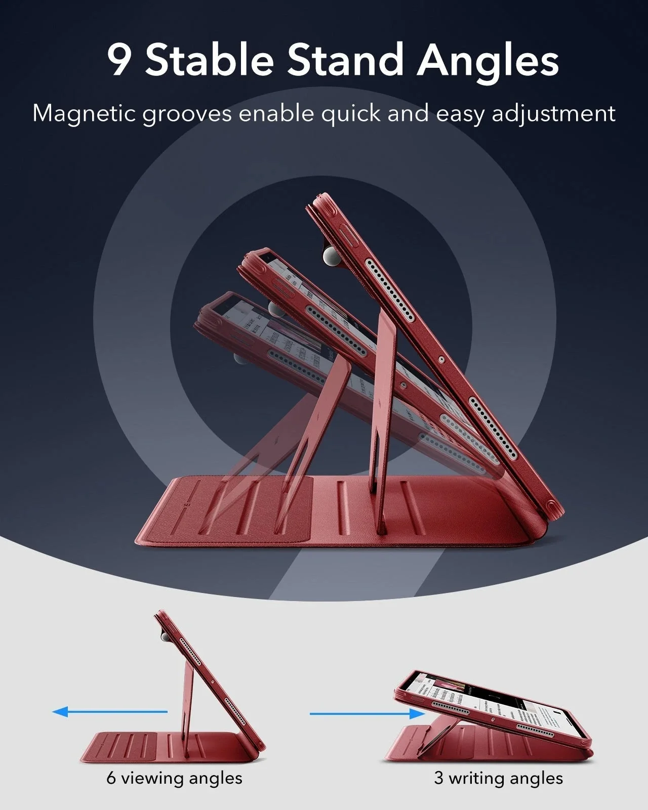 iPad Pro 11" (2025) Bundle Shift Magnetic Case & Armorite® Paper-Feel Protection - Red - Image 7