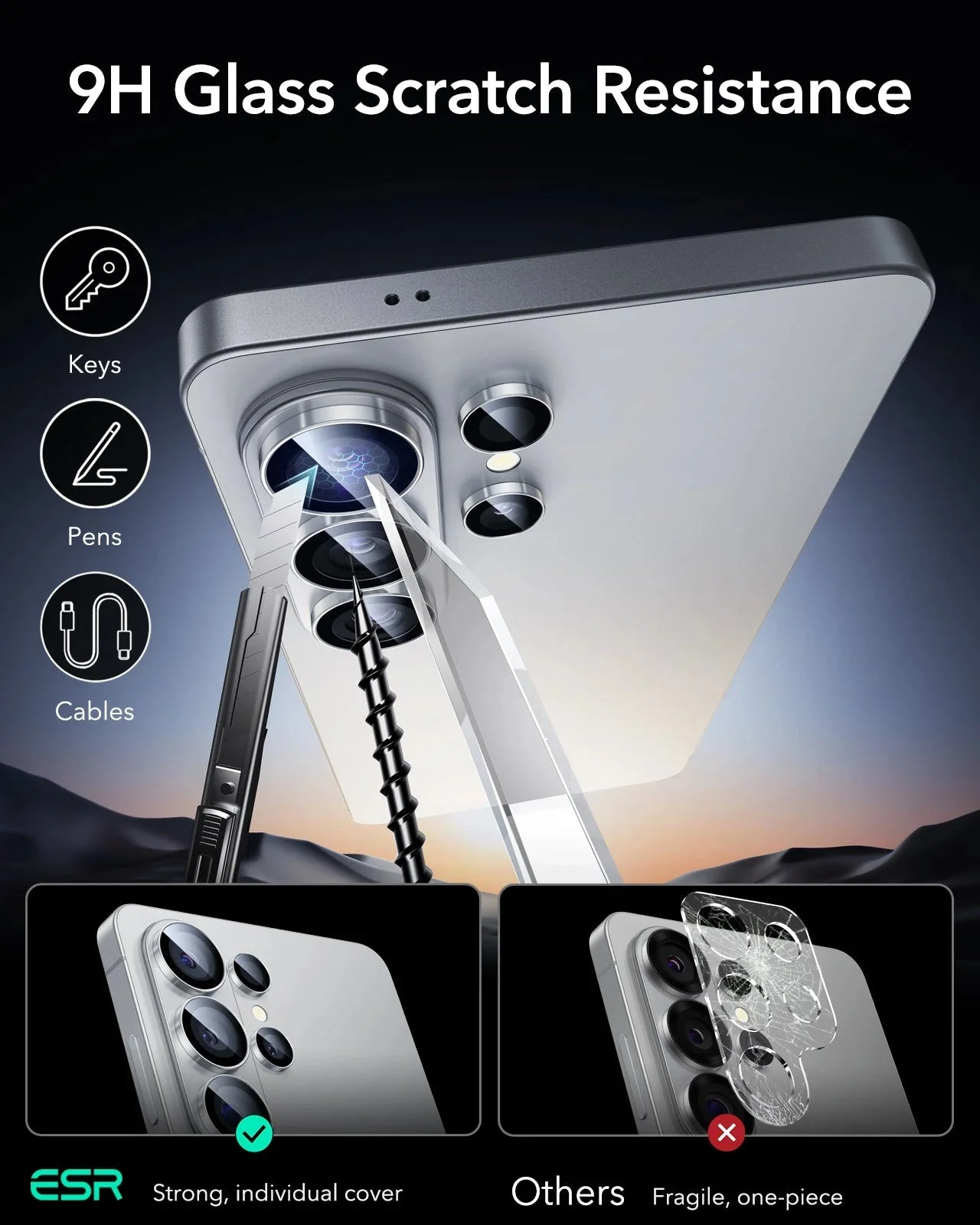 Galaxy S26 Ultra Armorite® Camera Lens Protector - Silver - Image 3