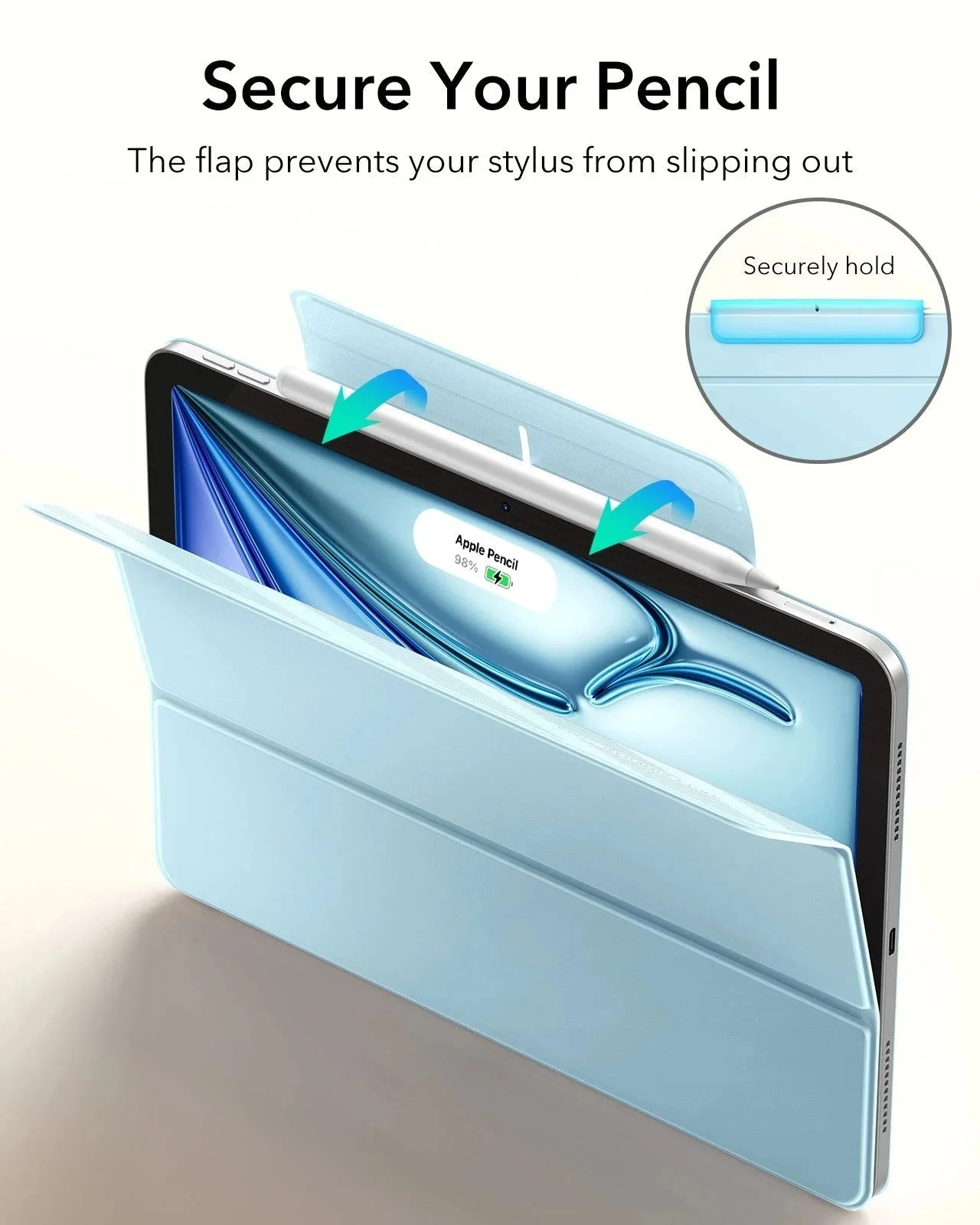 iPad Air 11" (M4) 2026 Rebound Magnetic Case - Sky Blue - Image 5