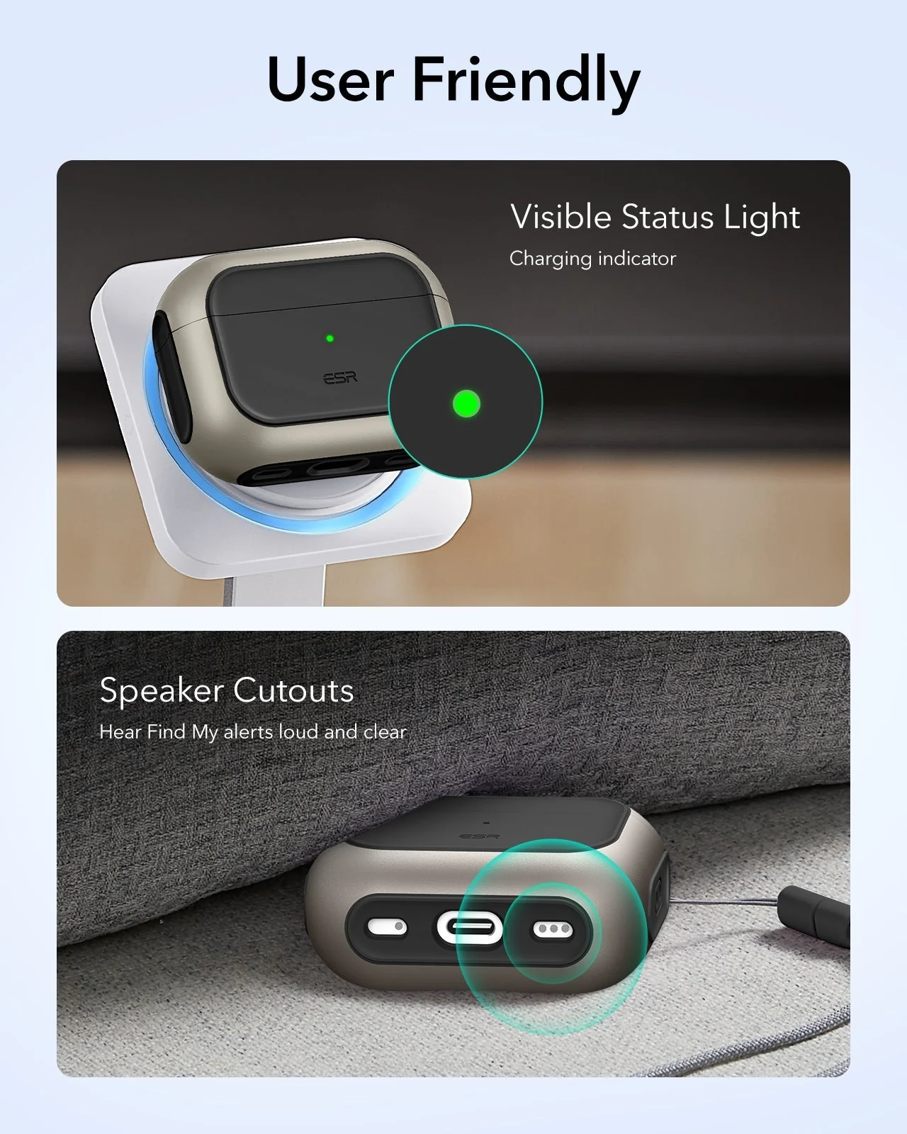 AirPods Pro 3 Orbit Hybrid Magnetic Case - Titanium - Image 8